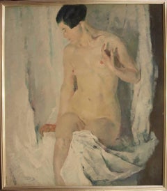 Constantin Gerhardinger Oil Paint "Female Nude", 1925
