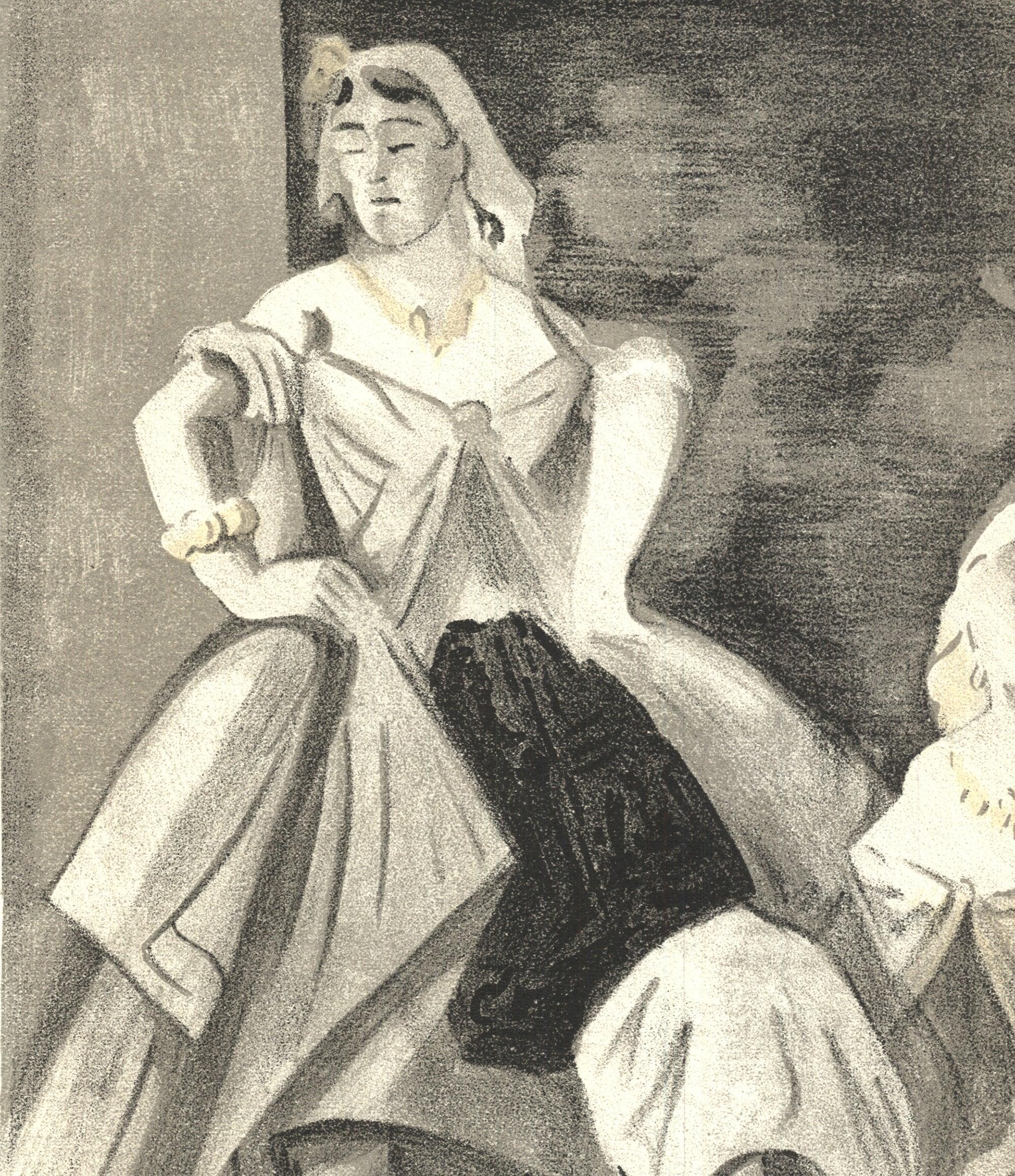 Constantin Guys, Porträt, Verve: Revue Artistique et Littéraire (nach) – Print von Ernest Adolphe Hyacinthe Constantin