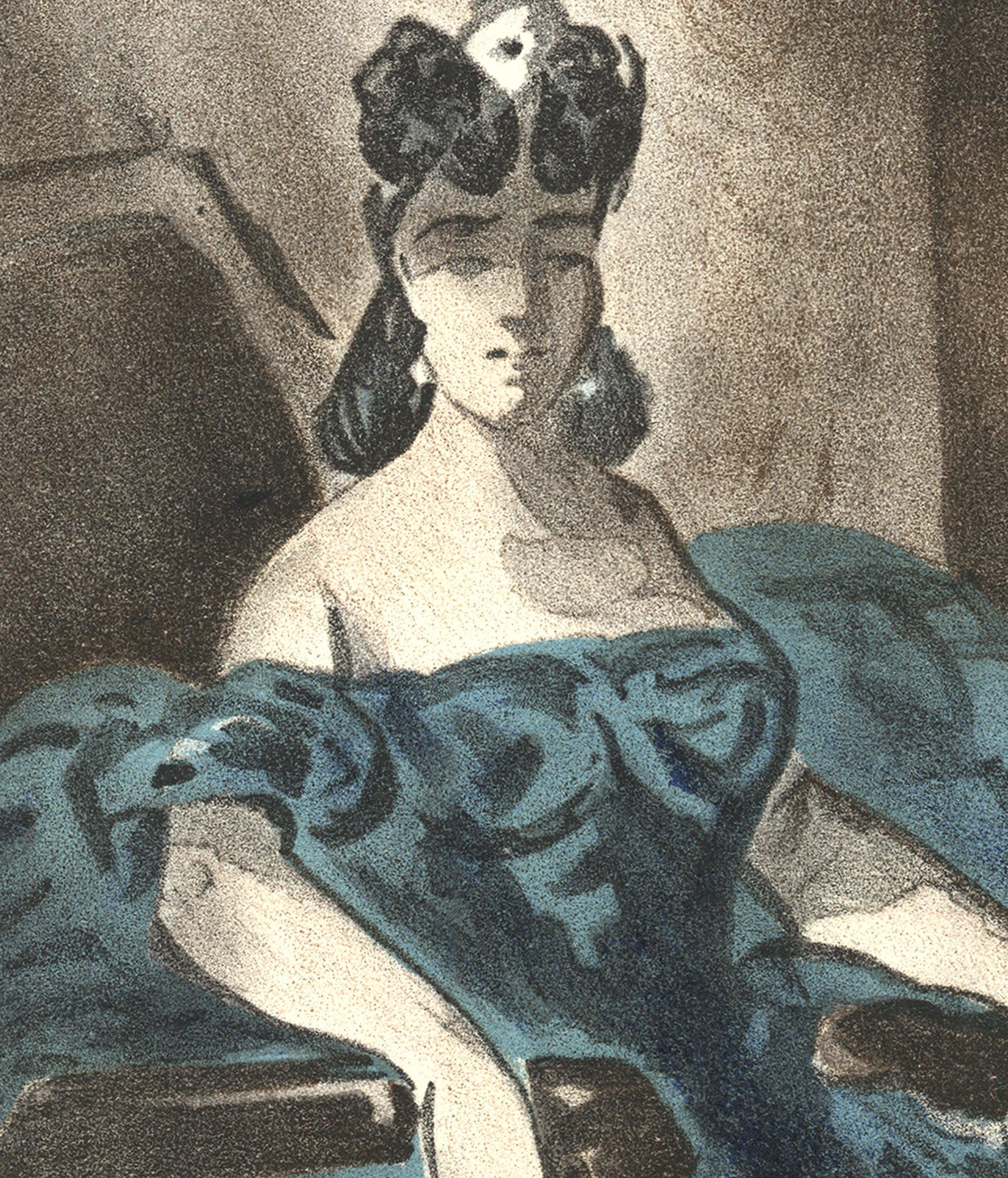 Constantin Guys, Porträt, Verve: Revue Artistique et Littéraire (nach) (Französische Schule), Print, von Ernest Adolphe Hyacinthe Constantin