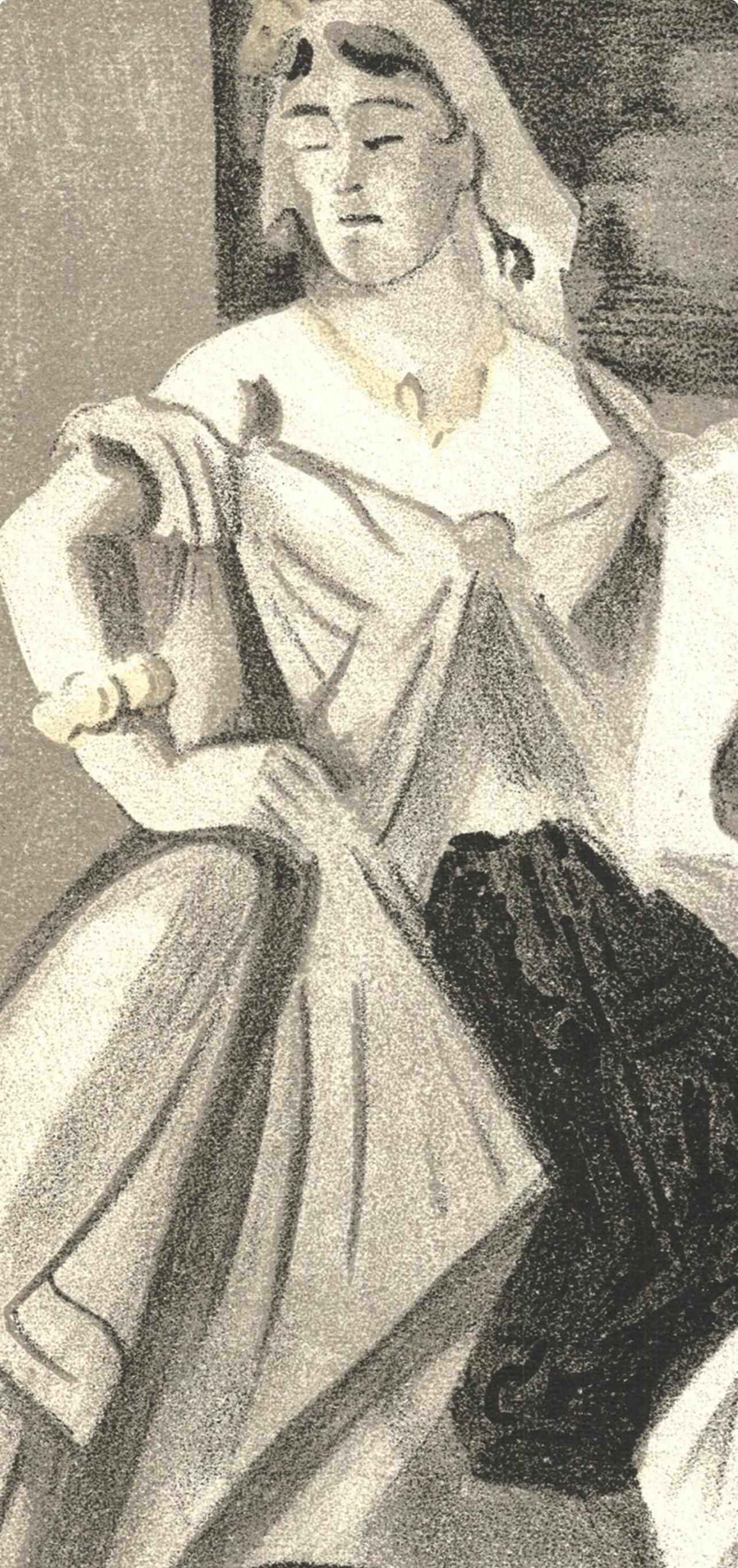 Constantin Guys, Porträt, Verve: Revue Artistique et Littéraire (nach) (Braun), Portrait Print, von Ernest Adolphe Hyacinthe Constantin