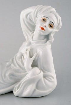 Constantin Holzer-Defanti '1881-1951':: Rosenthal' Porzellanfigur eines Pierrot