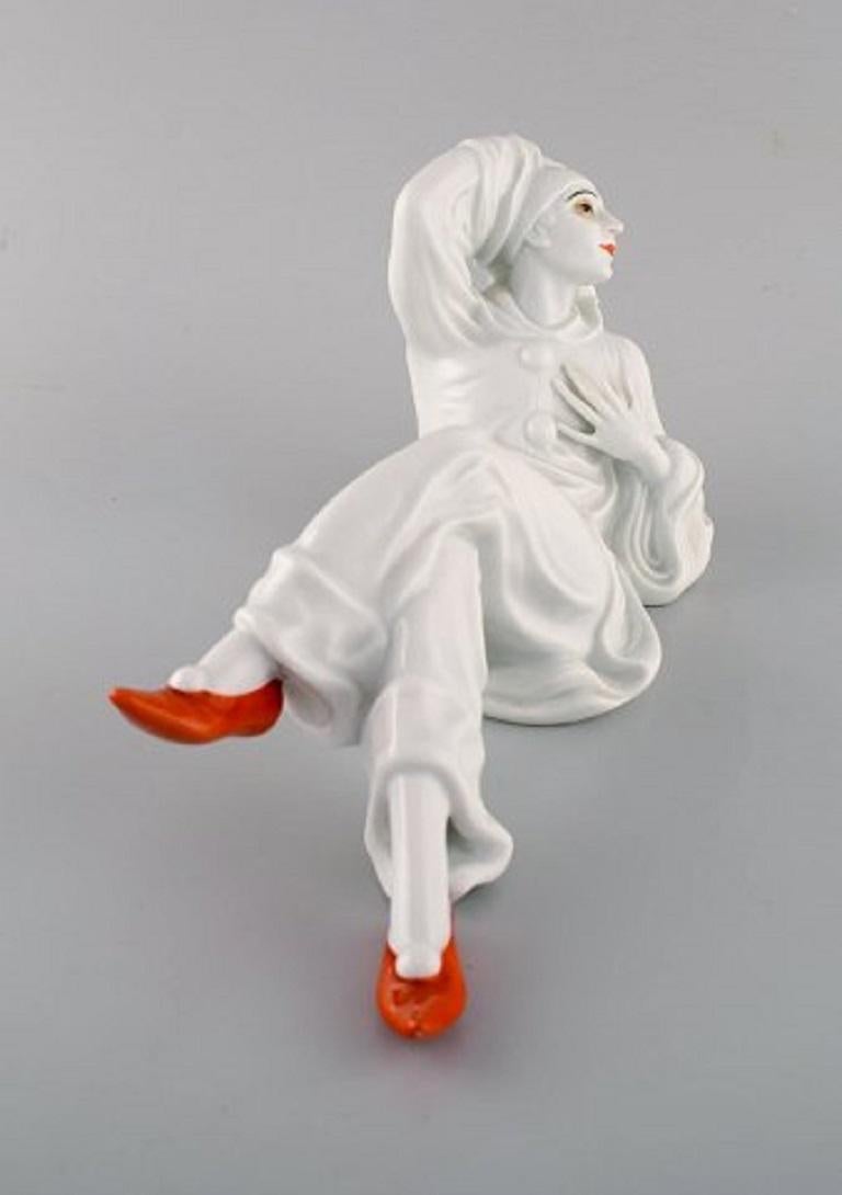 German Constantin Holzer-Defanti '1881-1951', Rosenthal' Porcelain Figure of a Pierrot