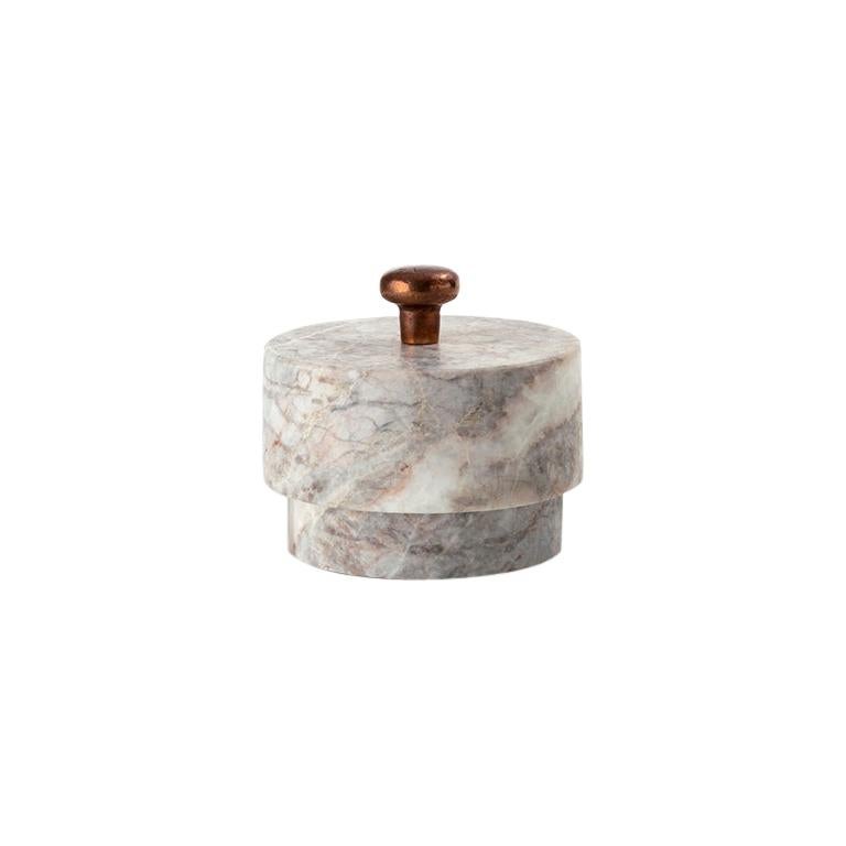 Constantin Jewel Box in Marble and Bronze Minimalist Design