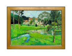 Constantin Kluge Original French Landscape Painting Oil On Canvas Signed Artwork
