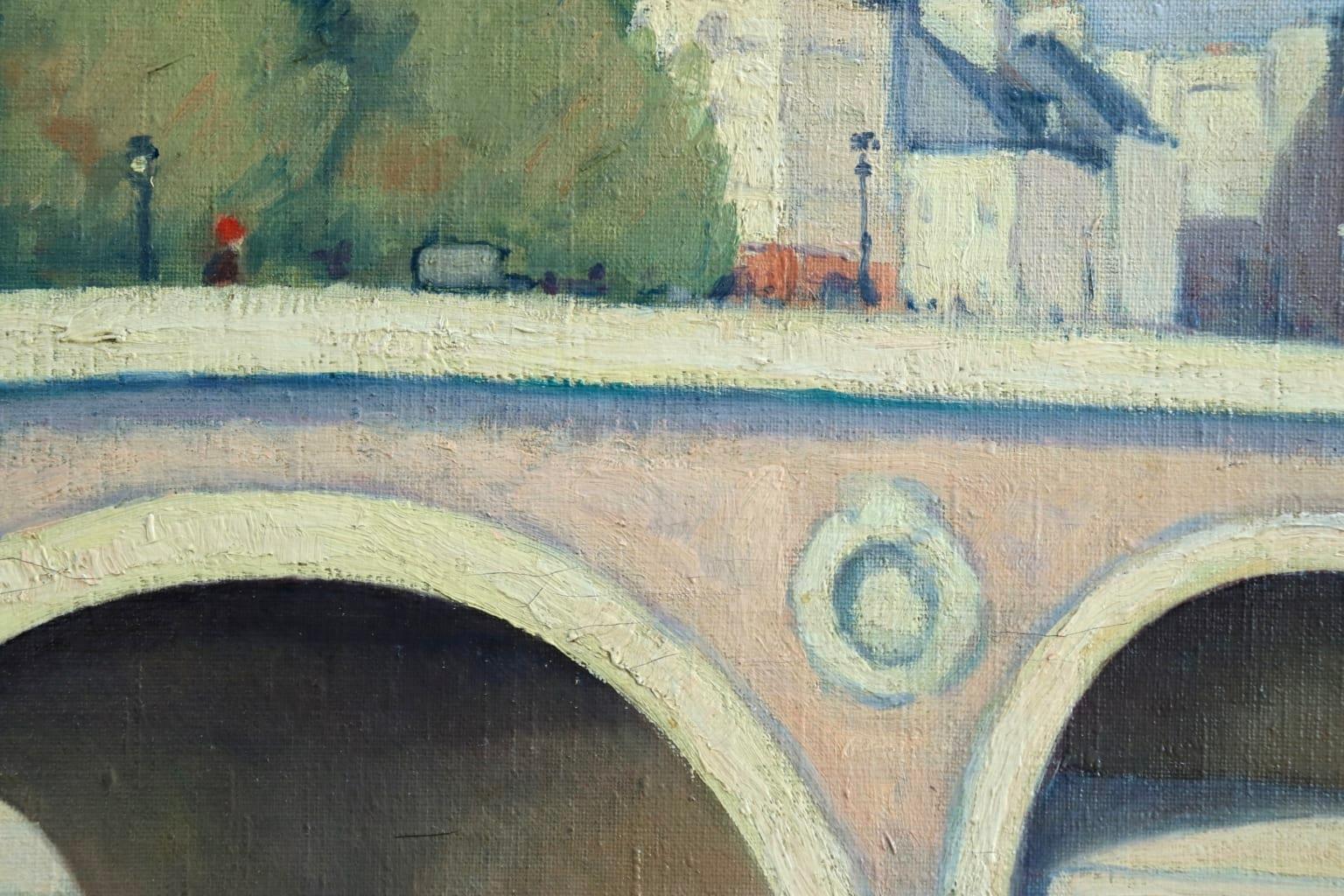 Pont Louis Philippe - Paris - Post Impressionist Oil, River Cityscape by C Kluge 4