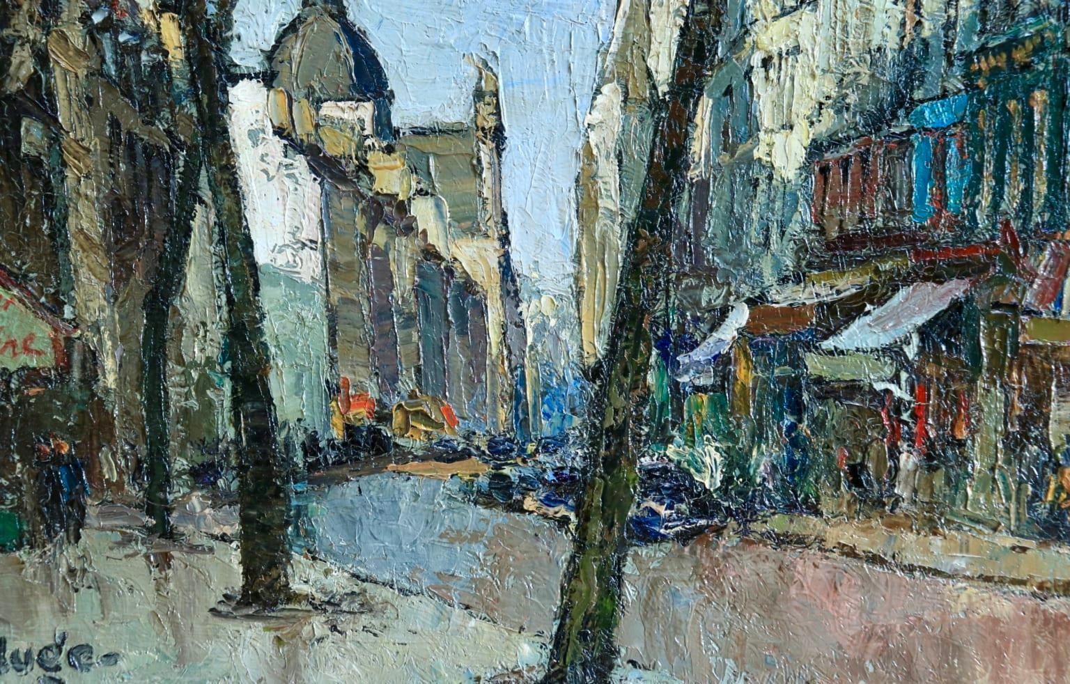 Rue Saint-Antoine - Post Impressionist Oil, Paris Cityscape by Constantin Kluge 5