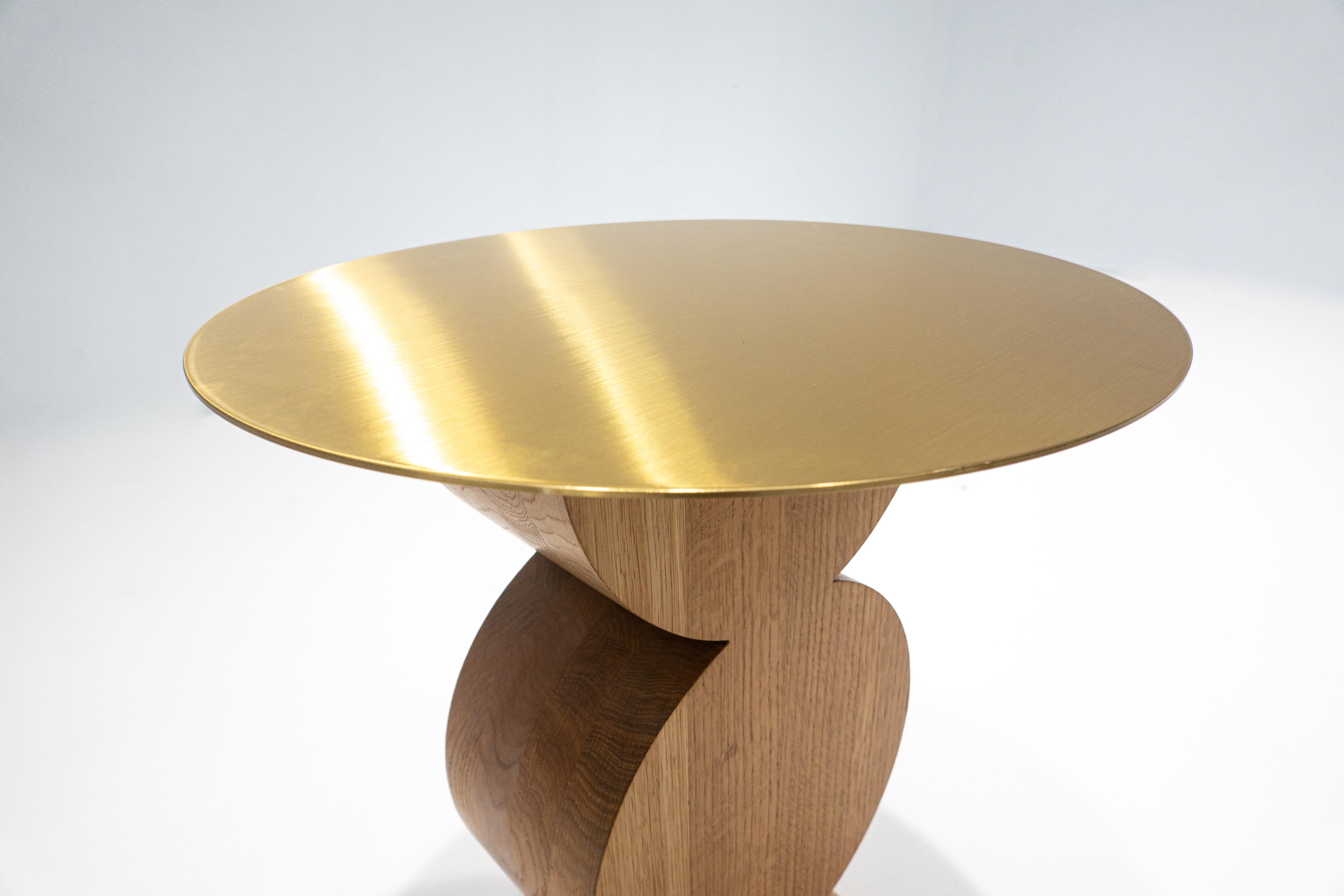 Brass Constantin Side Table by Dino Gavina for Studio Simon, Italy, 1980s For Sale