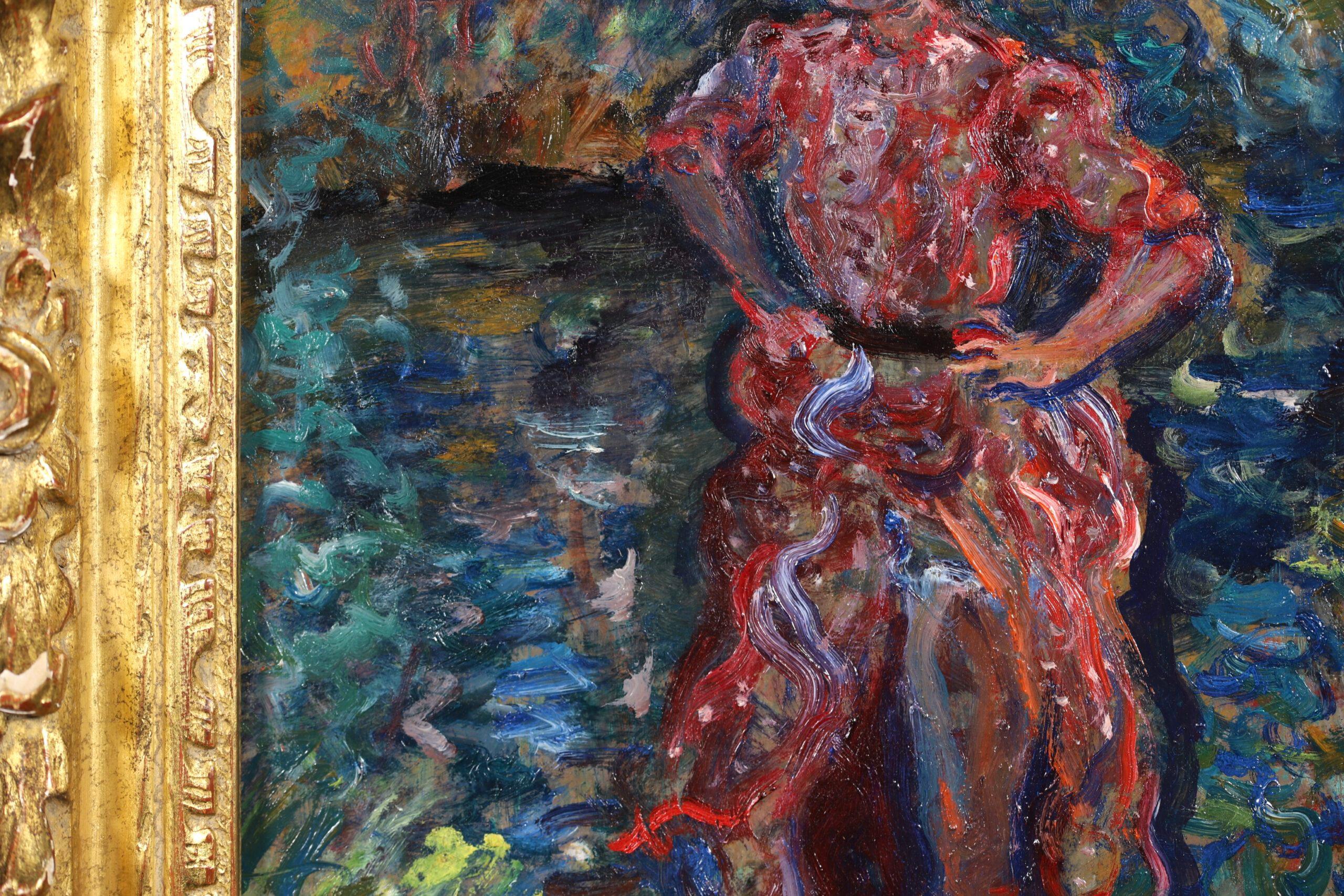La Baigneuse - Peinture à l'huile impressionniste de Constantin Terechkovitch en vente 10