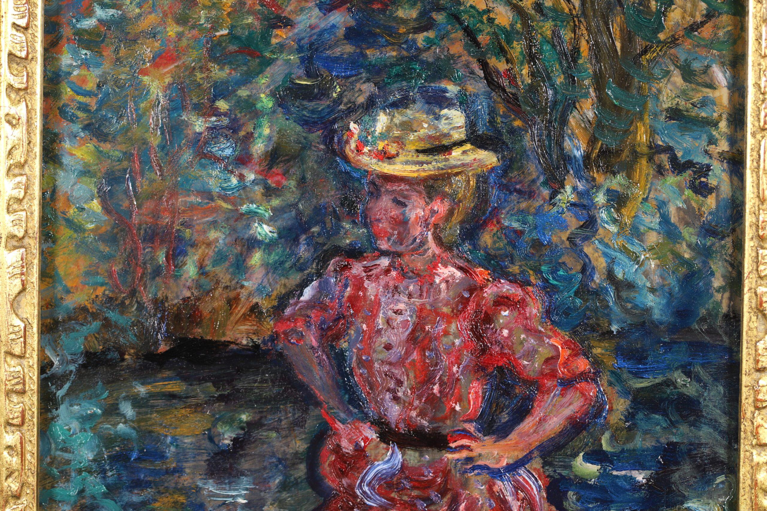 La Baigneuse - Impressionist Portrait Oil Painting by Constantin Terechkovitch For Sale 12