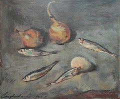 Vintage Still Life with Sardines