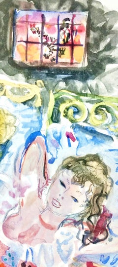 Deux femmes se reposant, Vingt fables de La fontaine, Constantin Terechkovitch