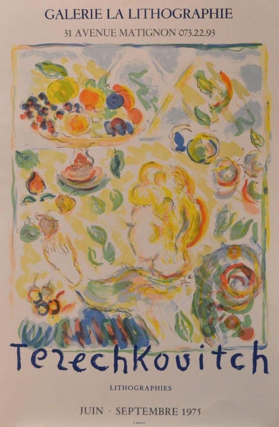 Print di Constantin Terechkovitch - Galerie La Lithographie-Vintage Event Poster. Pubblicato da Mourlot