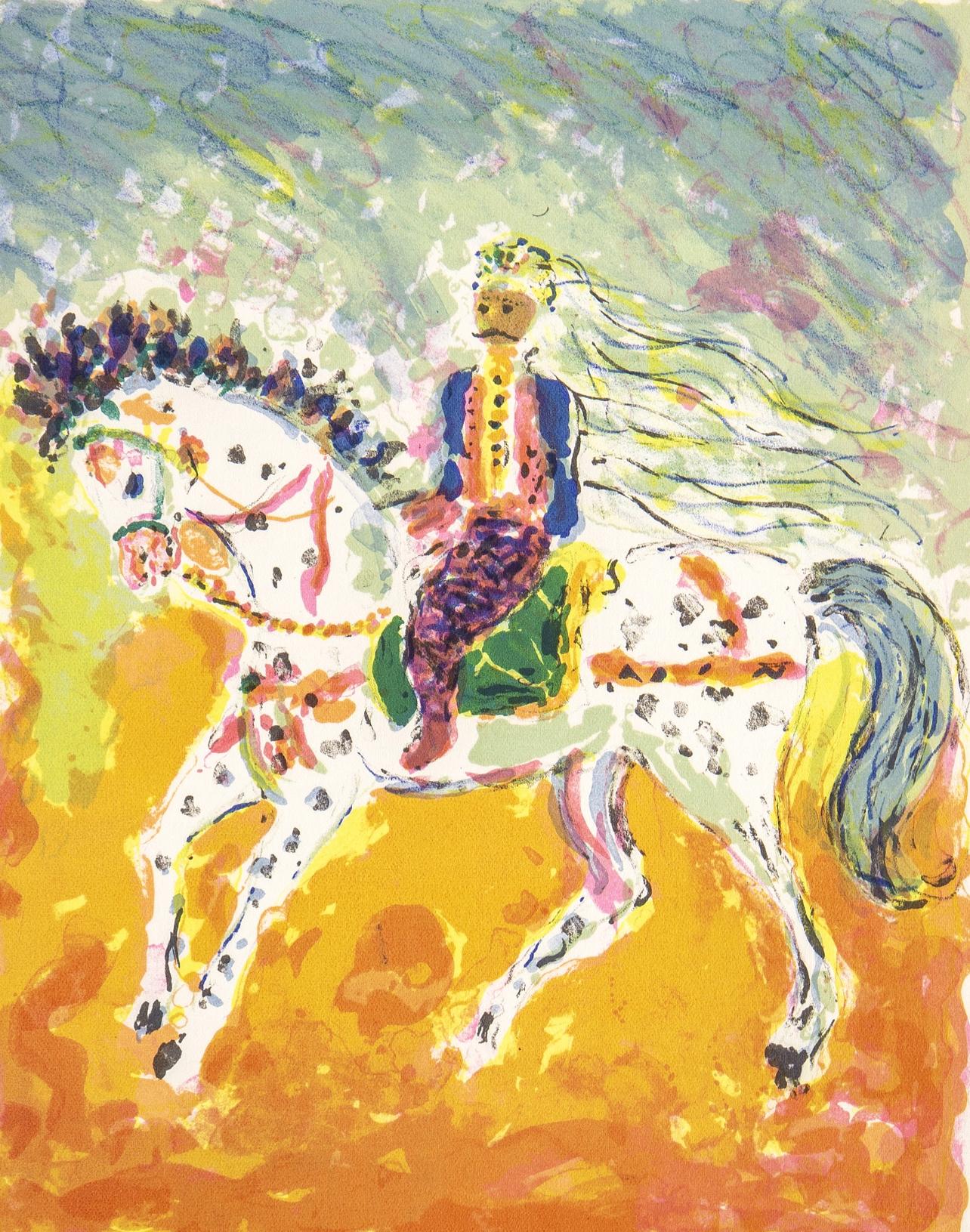 Terechkovitch, Cavalier tunisien, Souvenirs et portraits d'artistes (después de) - Print de Constantin Terechkovitch
