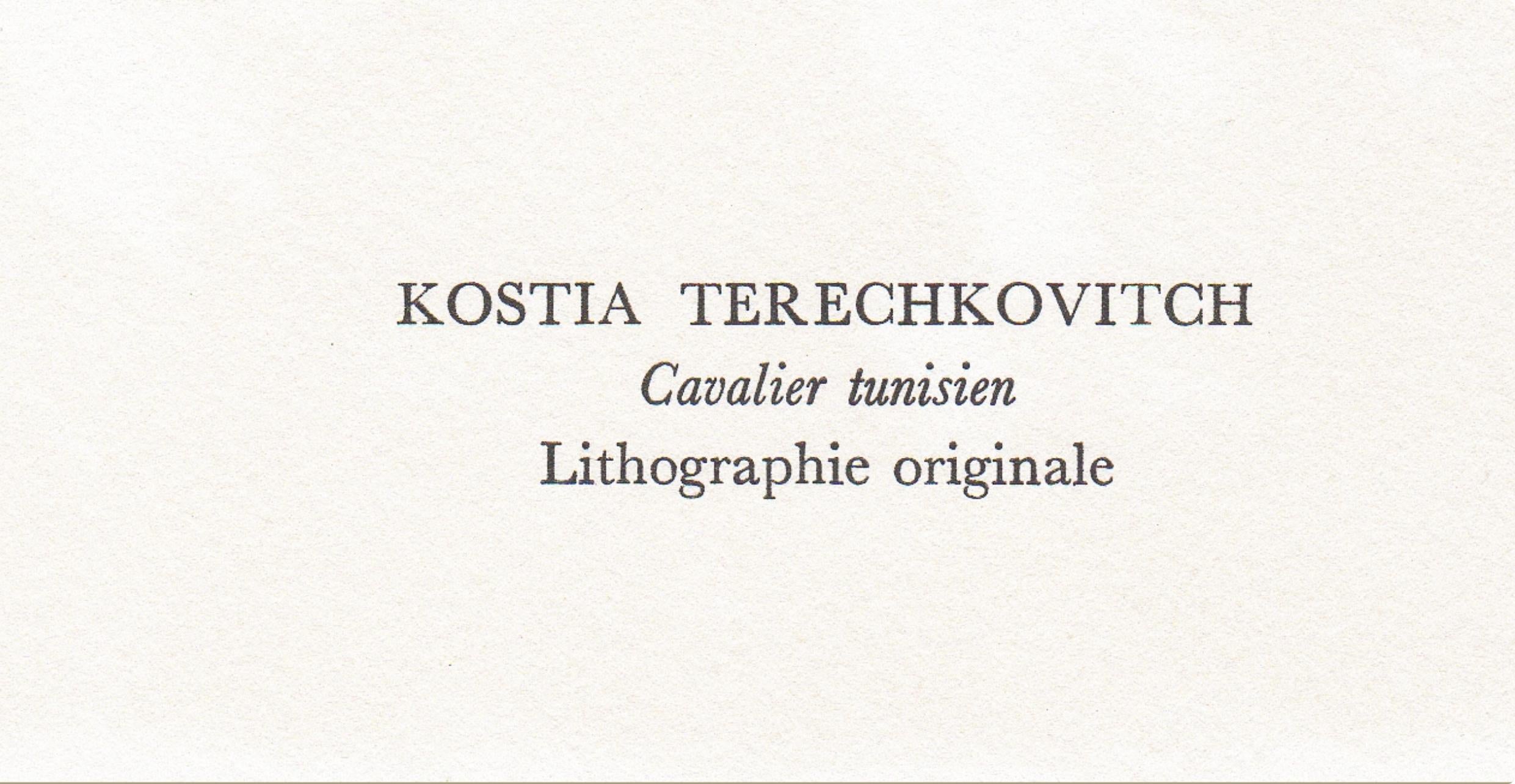 Terechkovitch, Cavalier tunisien, Souvenirs et portraits d'artistes (después de) en venta 1