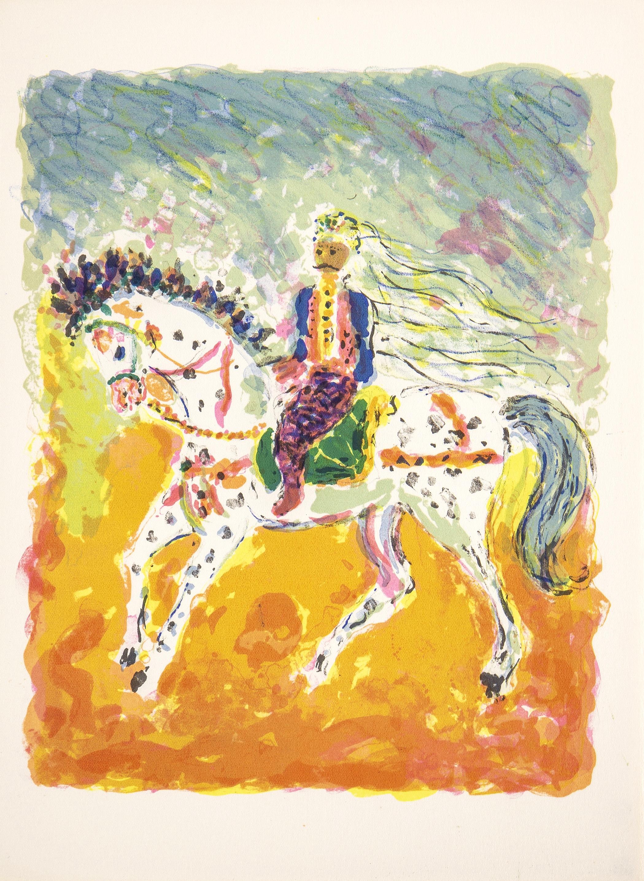 Landscape Print de Constantin Terechkovitch - Terechkovitch, Cavalier tunisien, Souvenirs et portraits d'artistes (después de)
