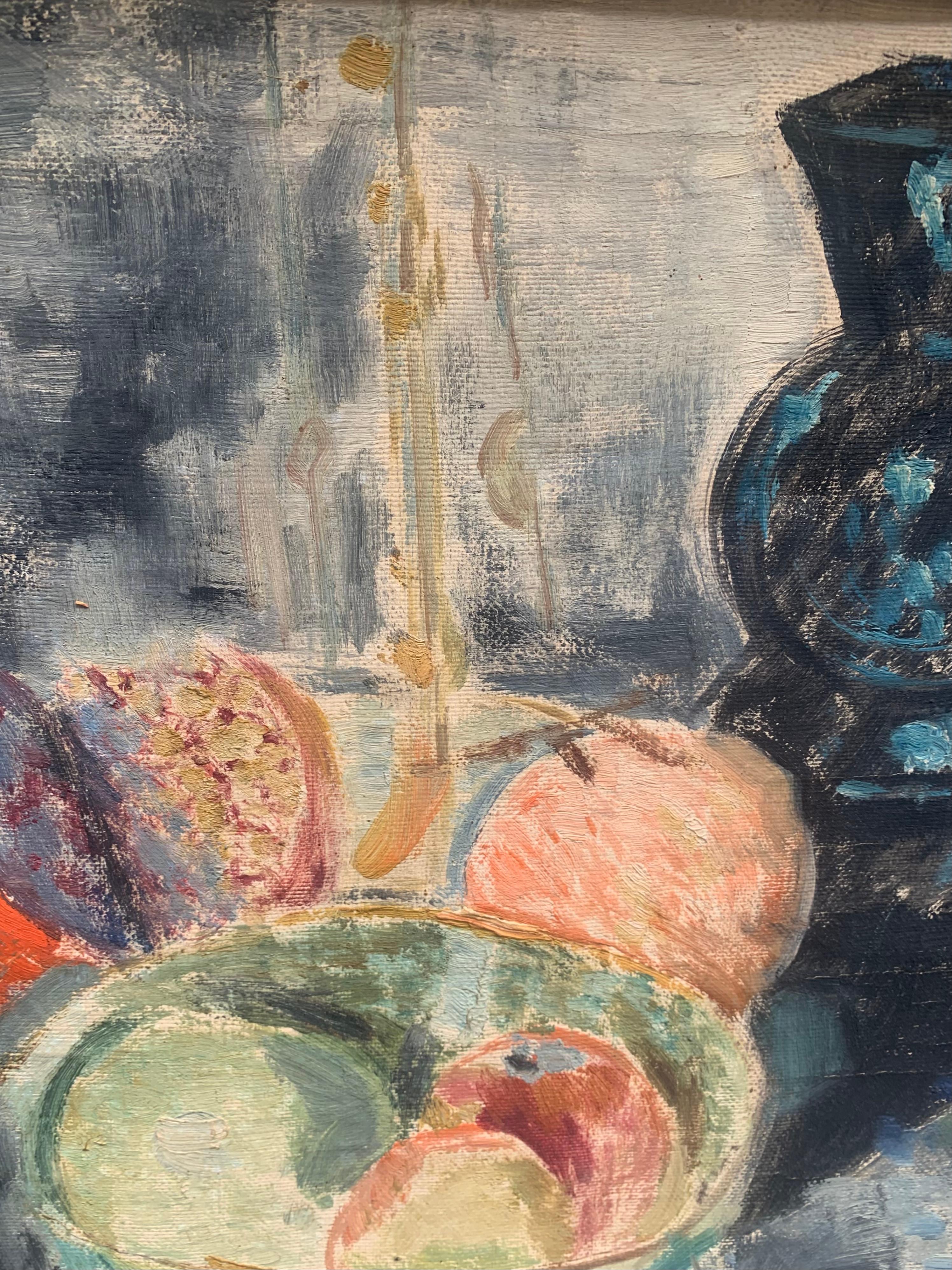 Post Impressionist Still-Life. Circa 1920. With labels from Paris exhibitions. 7