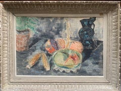 Post Impressionist Still-Life. Circa 1920. With labels from Paris exhibitions.