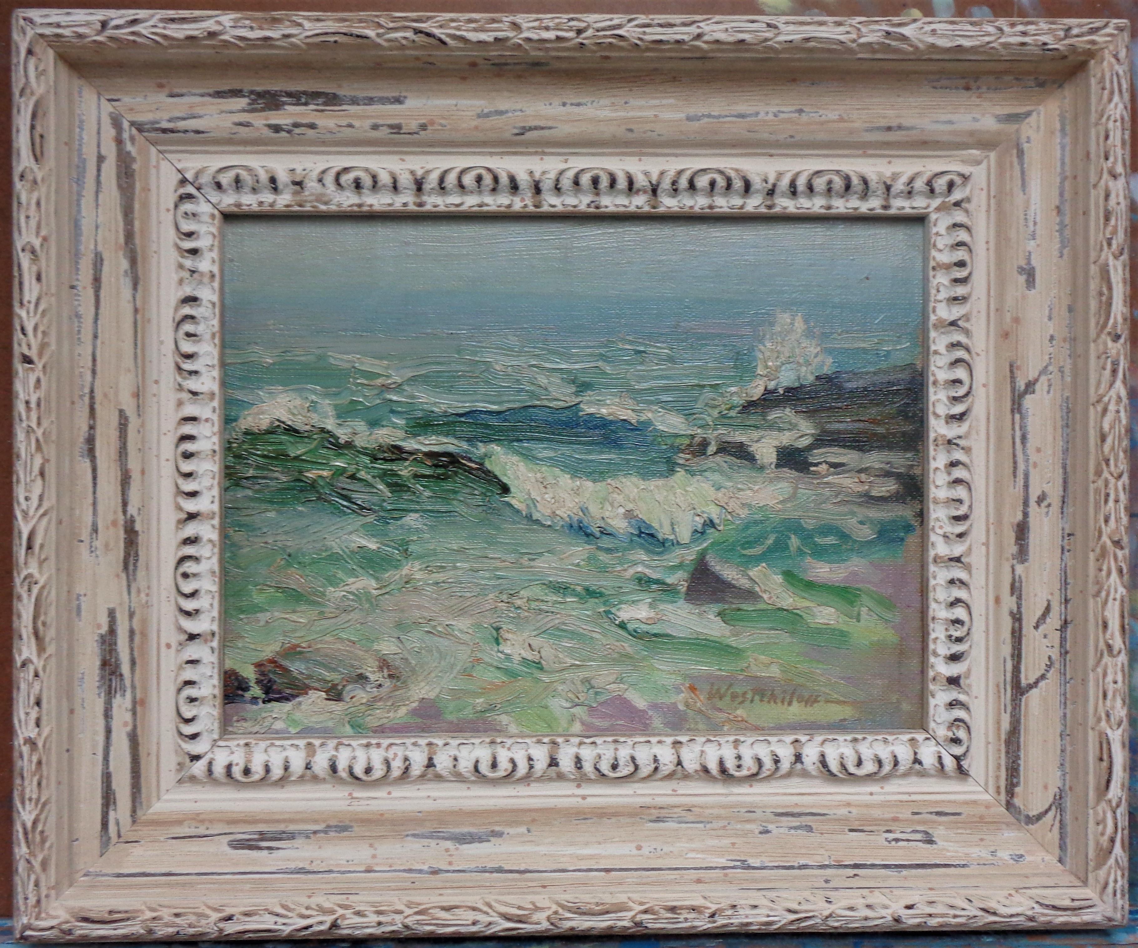 Constantine impressionniste russe américain  Peinture à l'huile de Westchiloff