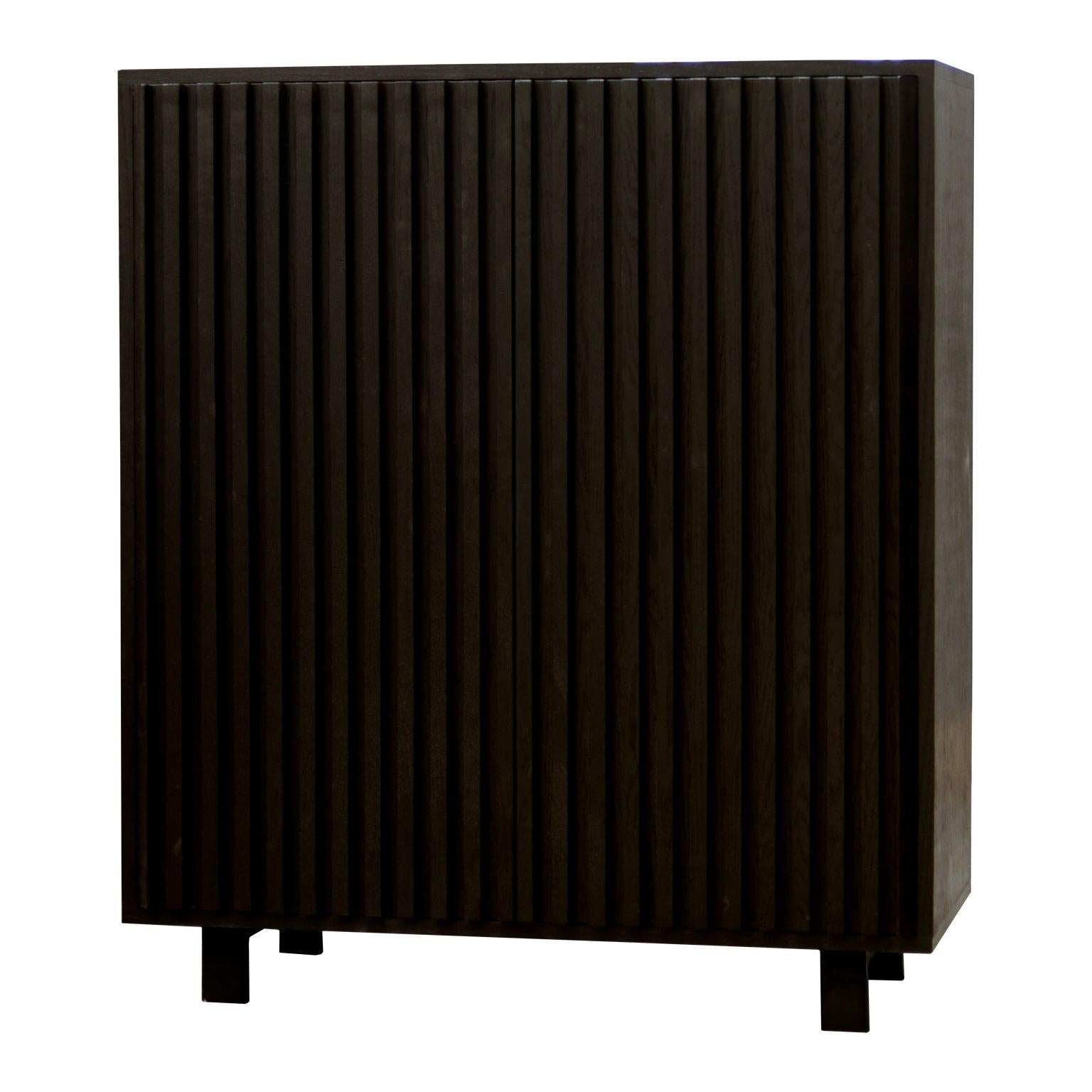 Constantine Blackened Oak Storage Cabinet For Sale