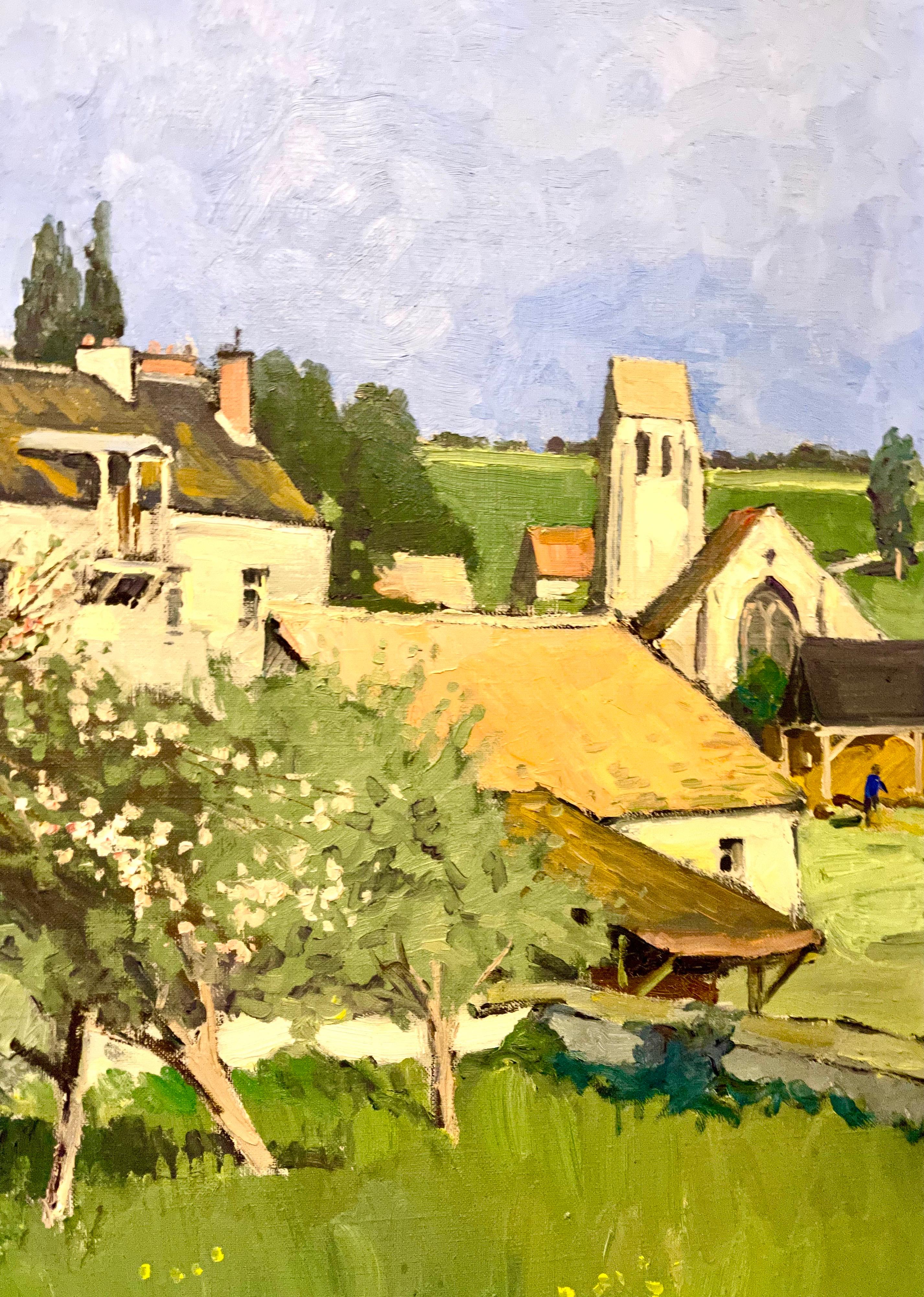 Constantine Kluge (francés 1912-2003) 
Les Pommiers en Fleurs
Óleo sobre lienzo de manzanos en flor
Firmado a mano abajo a la derecha. 
Procedencia: adquirido a las Galerías Wally Findlay. (lleva su etiqueta en el reverso)
 Dimensiones Arte: 35 1/4