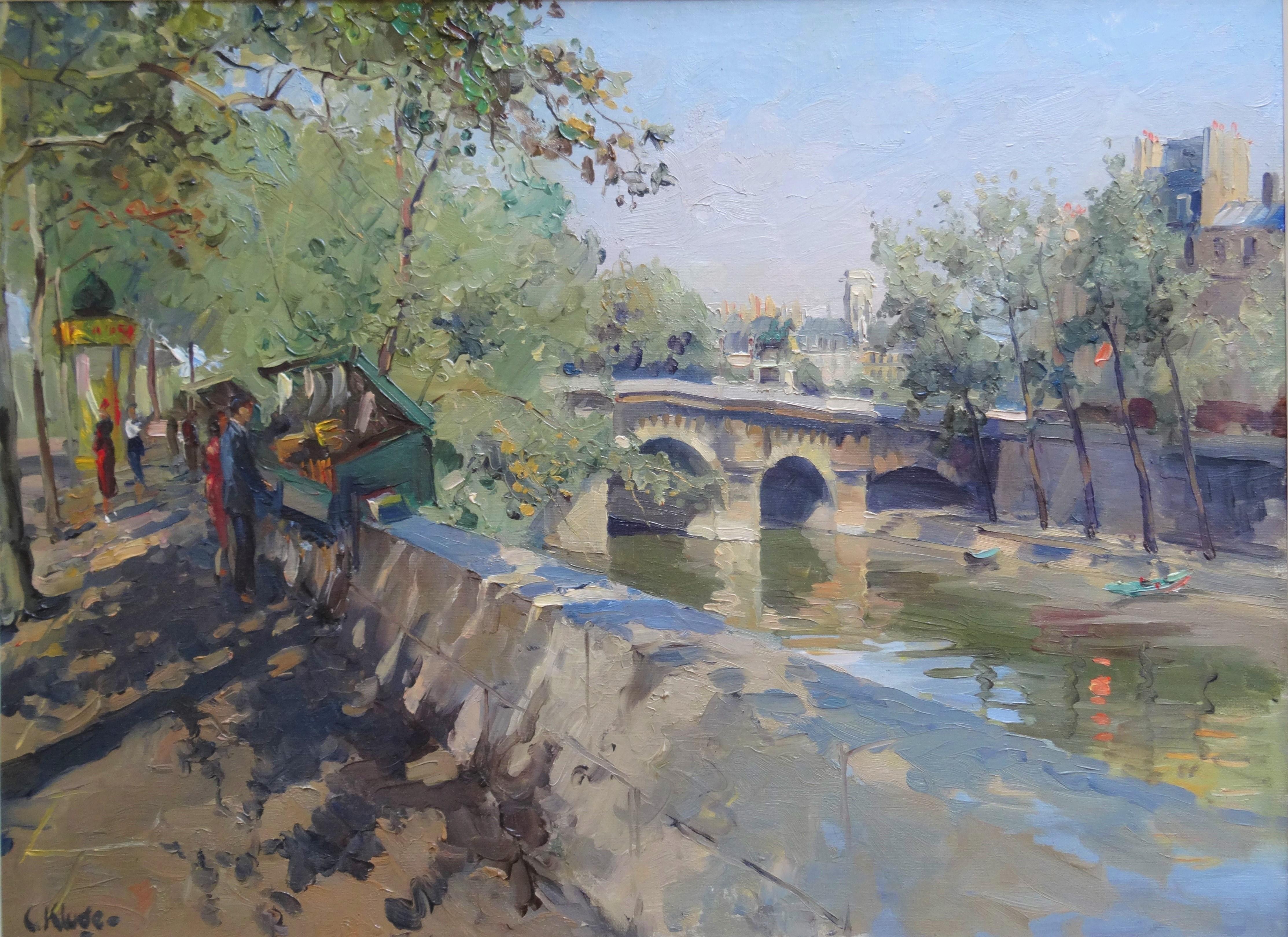 On the bank of Seine, 1940. Oil on canvas,  54,5 x 73 cm