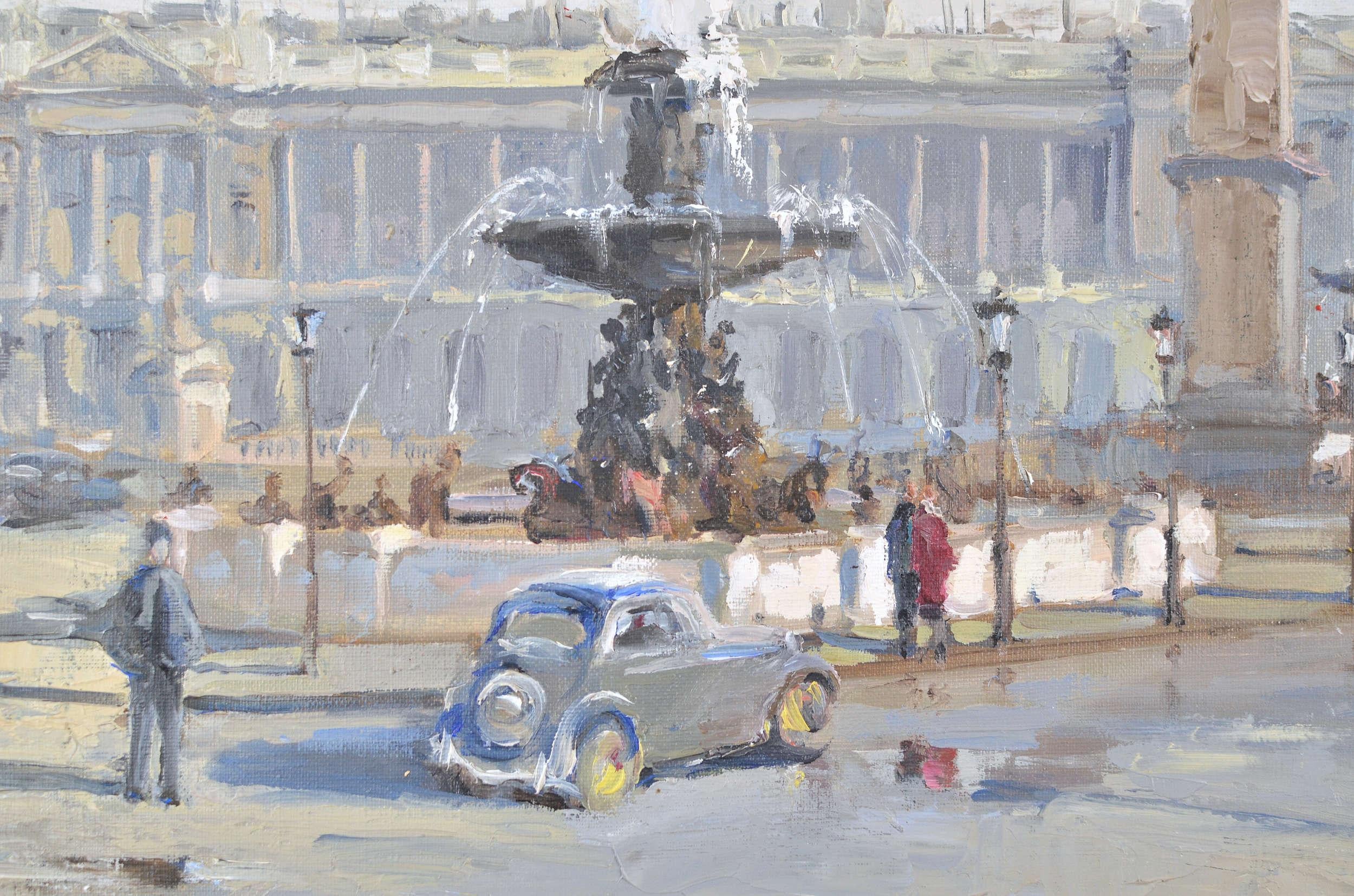 Palace de la Concorde, Paris. 1950. Canvas, oil. 54x65 cm. Frame size 70x81 cm – Painting von Constantine Kluge