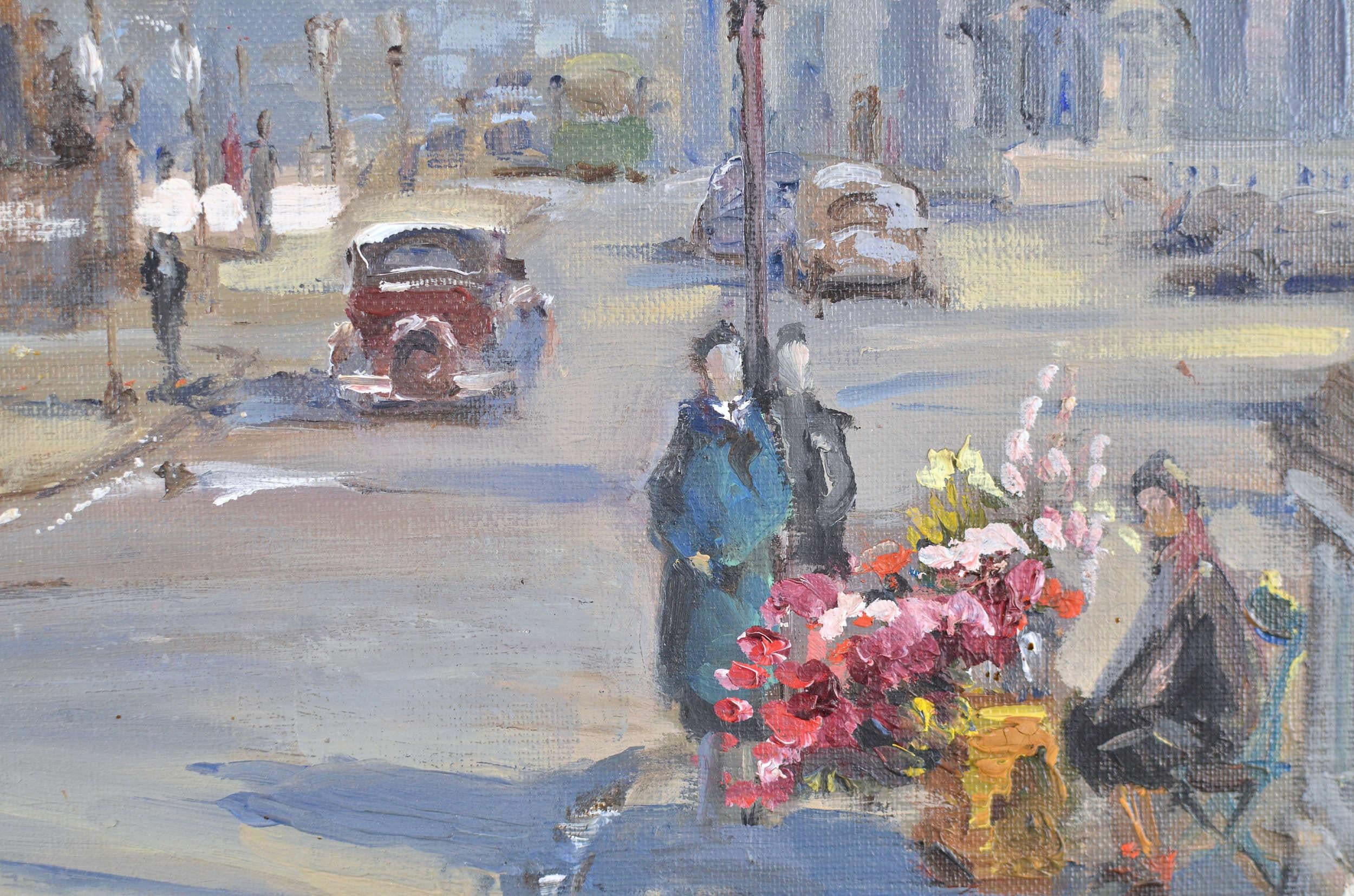 Palace de la Concorde, Paris. 1950. Canvas, oil. 54x65 cm. Frame size 70x81 cm (Impressionismus), Painting, von Constantine Kluge