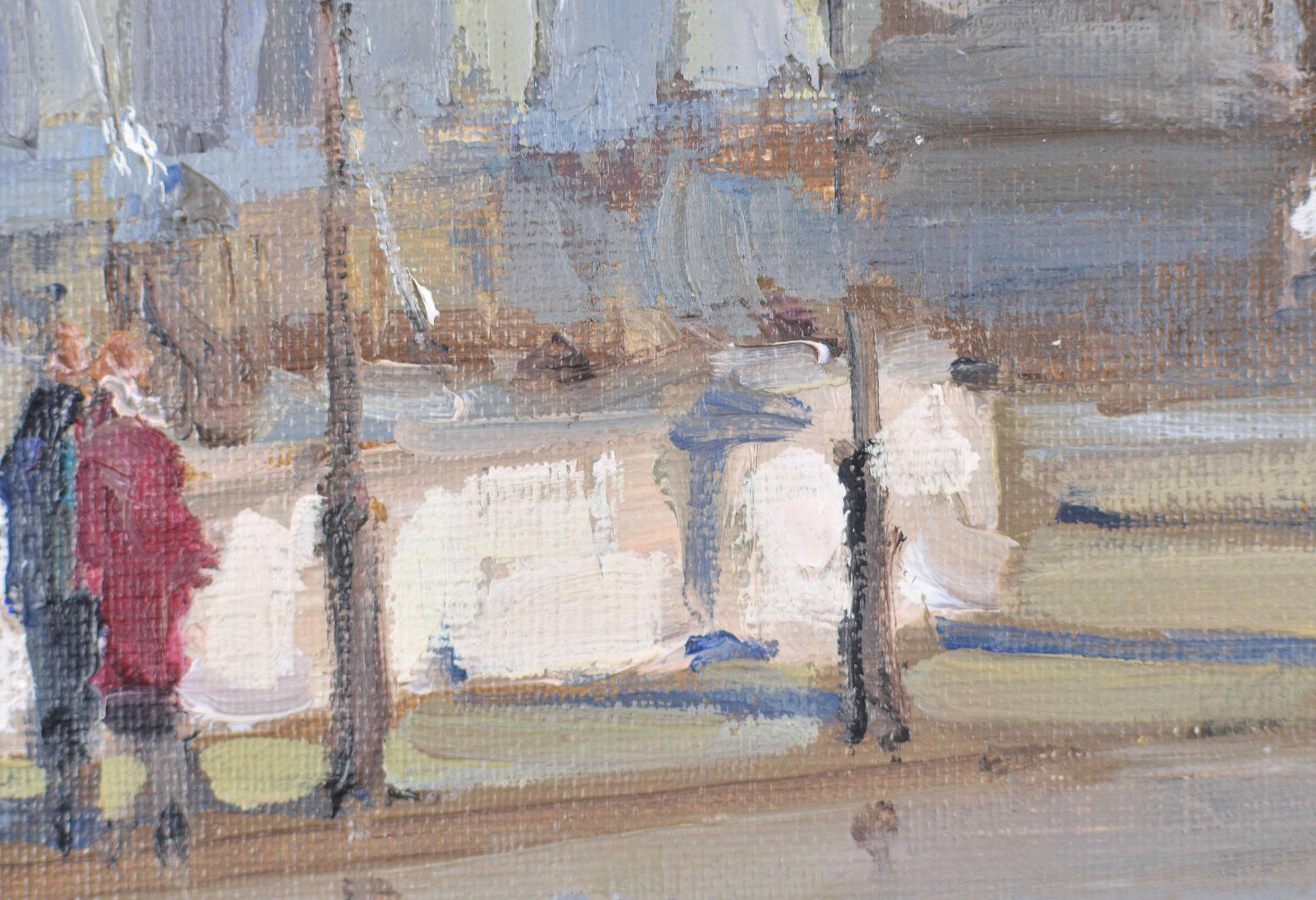 Palace de la Concorde, Paris. 1950. Canvas, oil. 54x65 cm. Frame size 70x81 cm (Grau), Landscape Painting, von Constantine Kluge