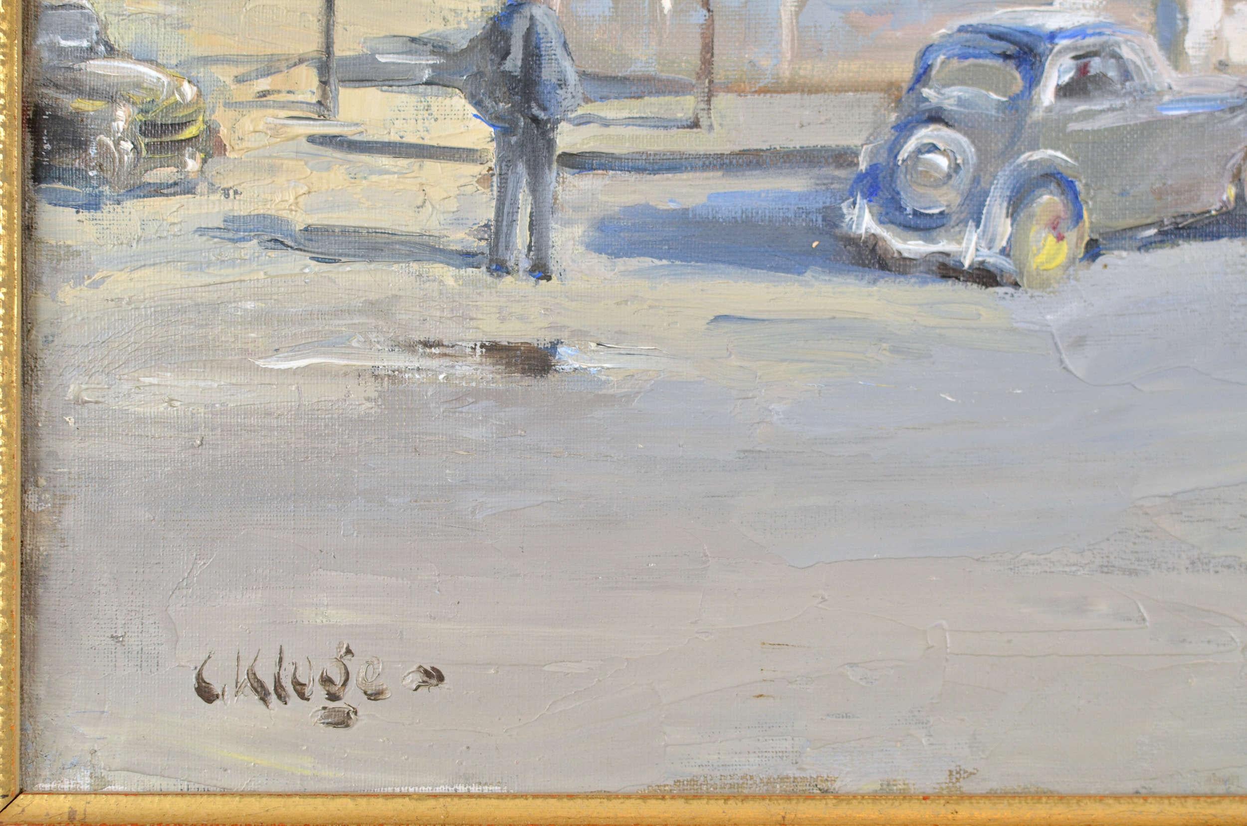 Palace de la Concorde, Paris. 1950. Canvas, oil. 54x65 cm. Frame size 70x81 cm im Angebot 1