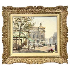 Constantin Kluge Tableau parisien dans un cadre sculpté