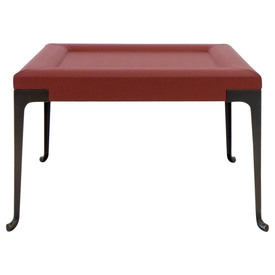 Constantine Leather Ottoman, Bronze Age Collection by Mark Zeff