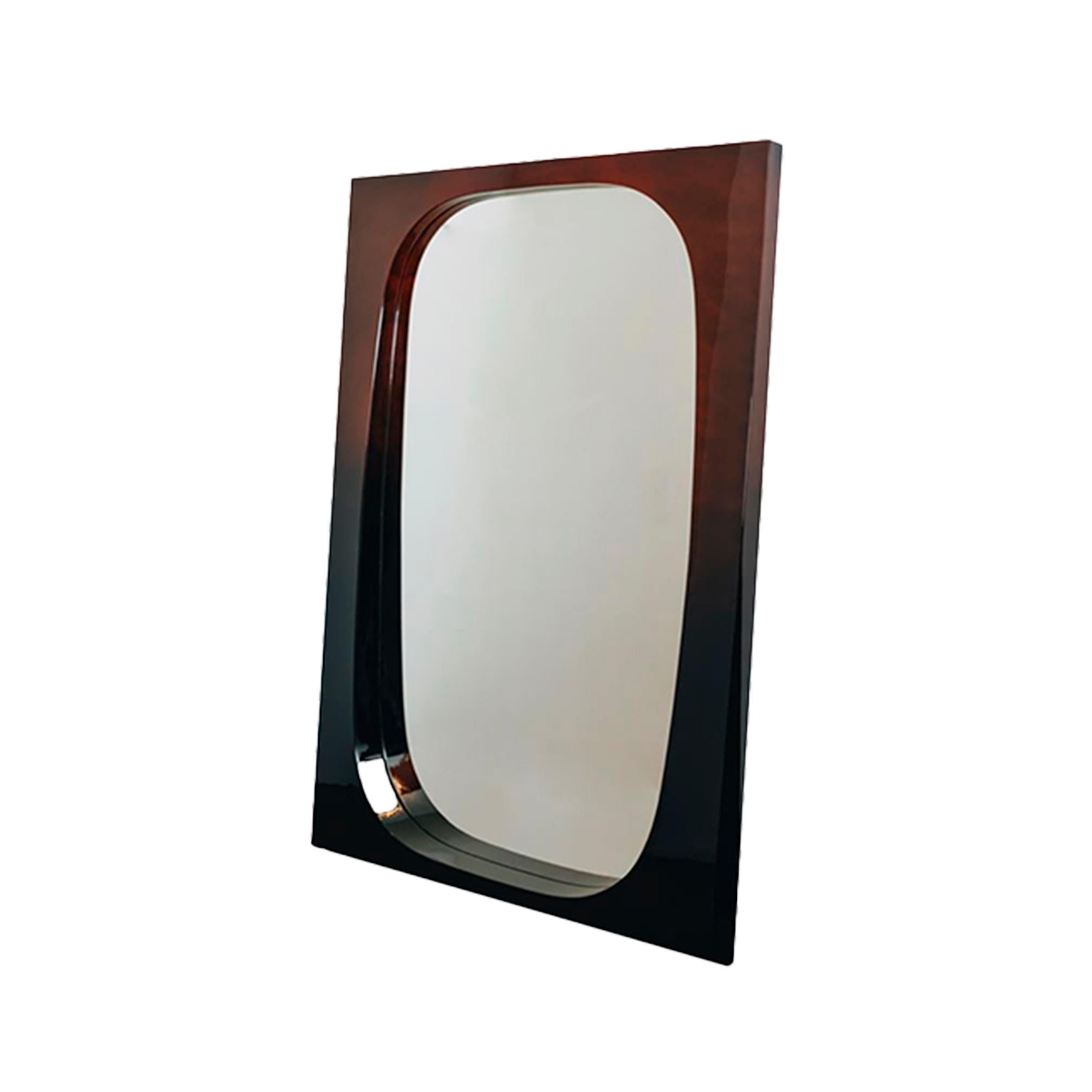 Portuguese Constantin Mirror, Gradient Lacquered Wood, Handcrafted in Portugal by Duistt For Sale