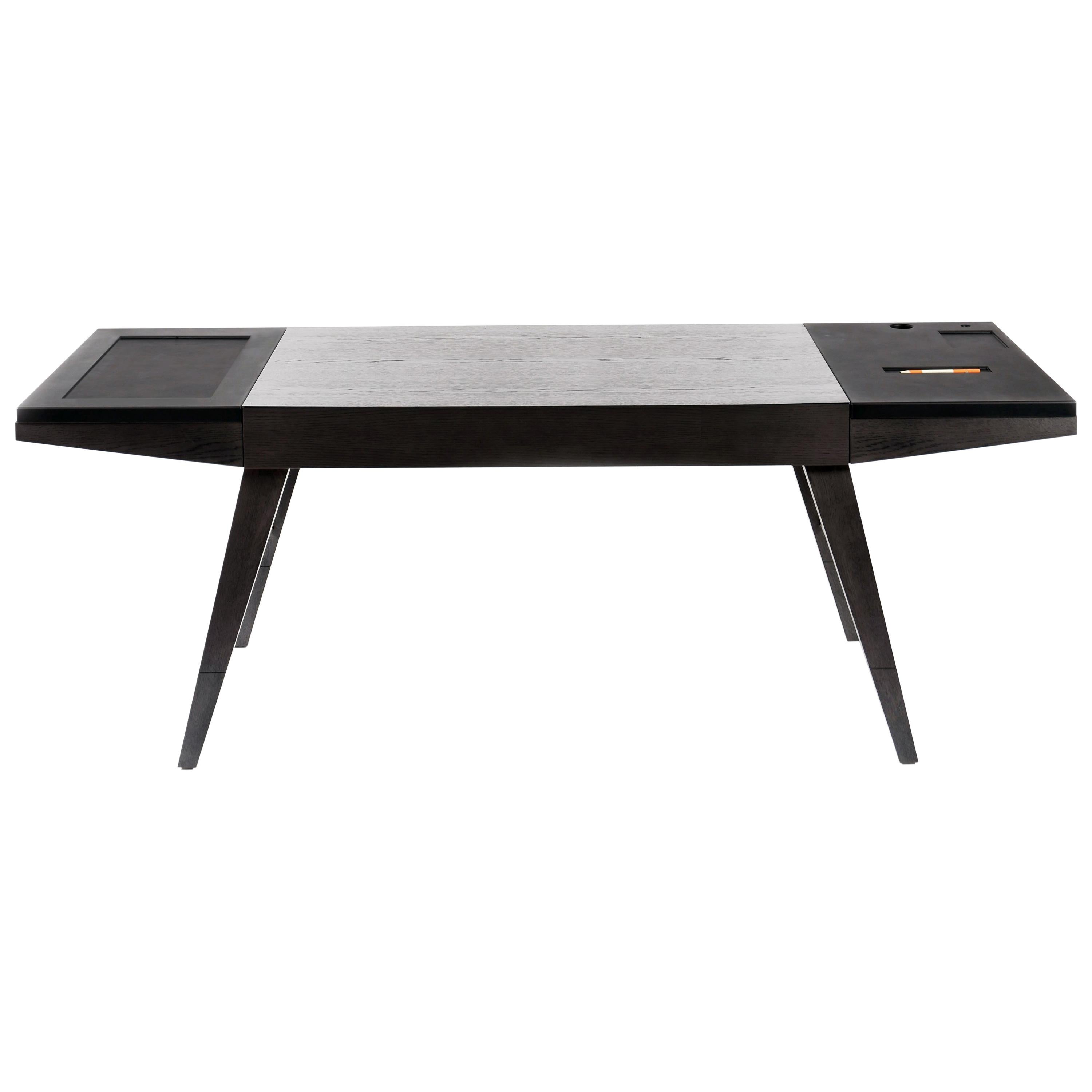 Constantine Oak and Metal Writing Desk, Bronze Age Collection by Mark Zeff