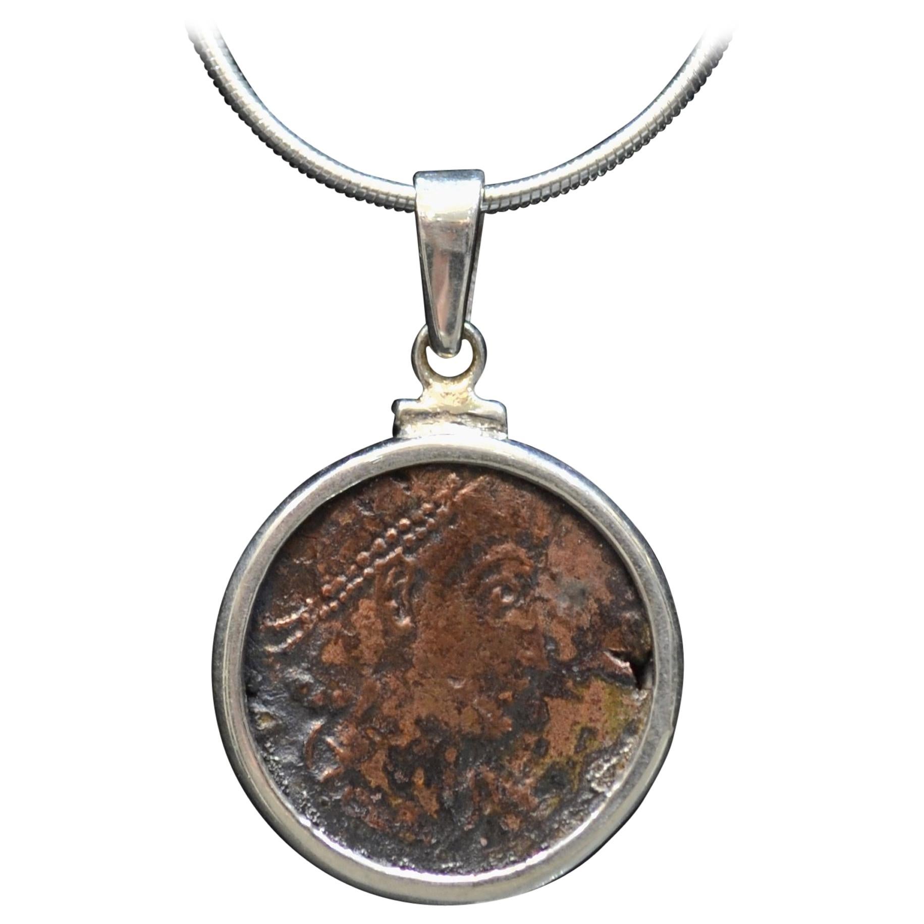 Constantine the Great Coin Silver Necklace