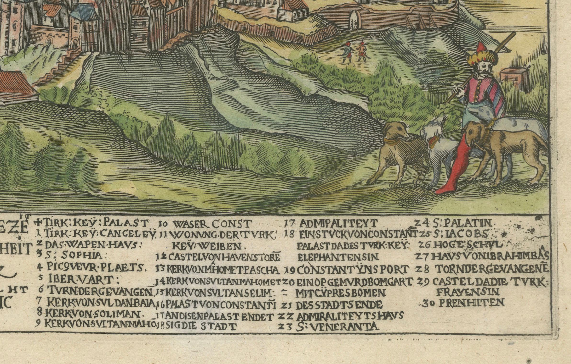 XVIIIe siècle et antérieur Constantinopel : Copie allemande de la vue de Matthaus Merian, vers 1640