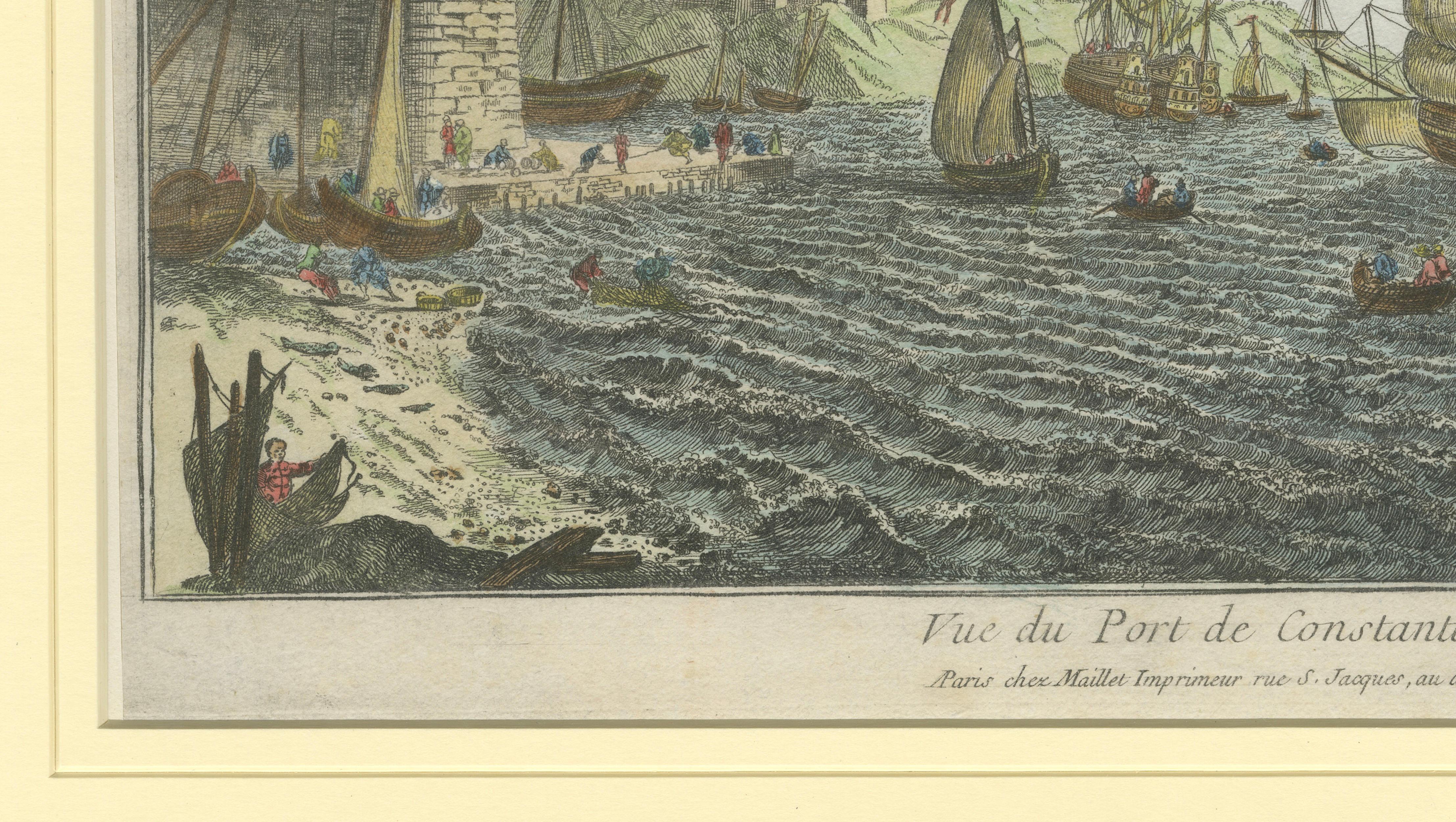 Constantinople Harbor Vue d’Optique by Jacques Chéreau, c.1760