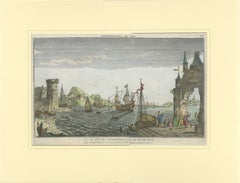 Constantinople Harbor Vue d’Optique by Jacques Chéreau, c.1760