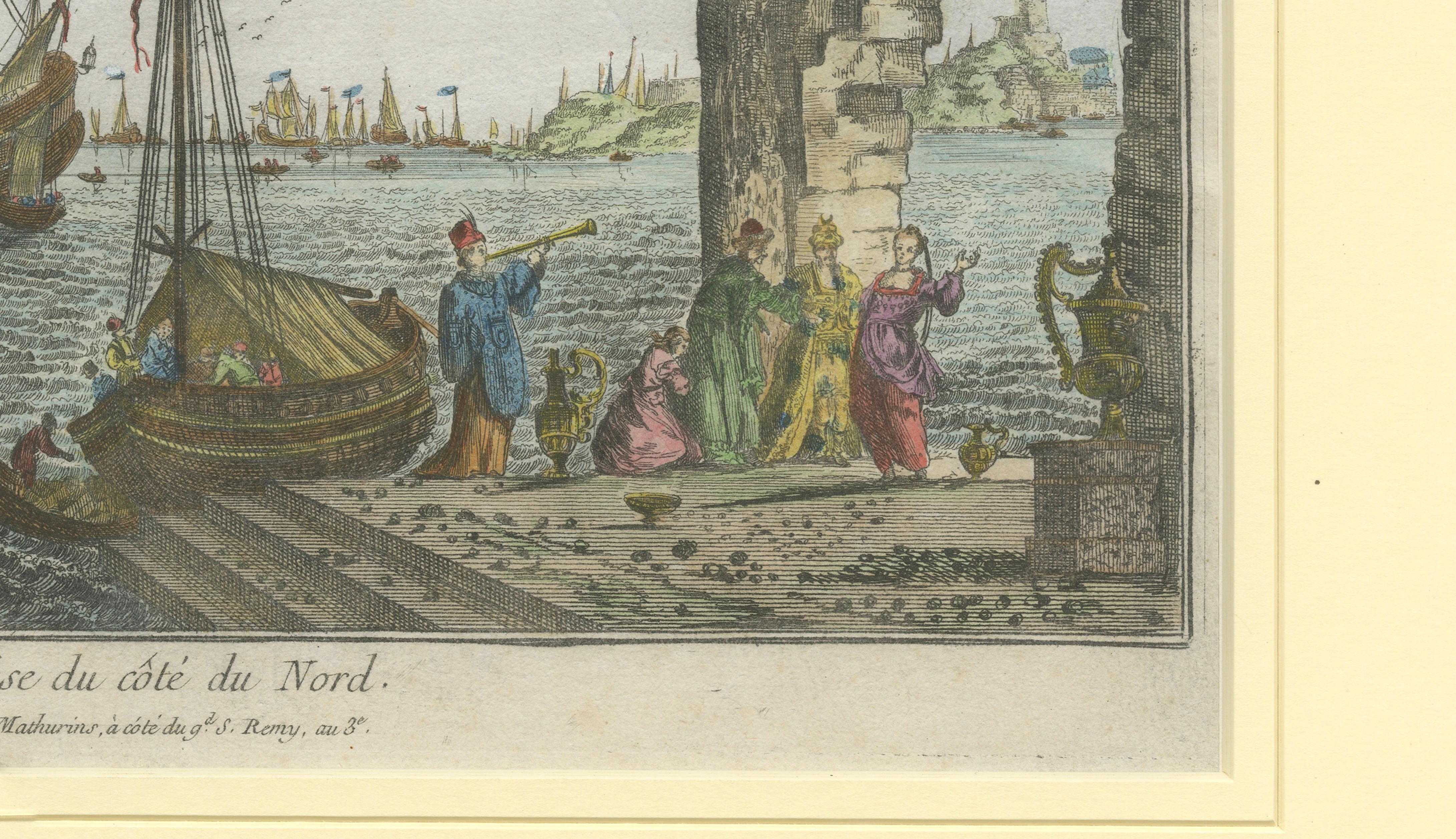 Constantinople Harbor Vue d’Optique by Jacques Chéreau, c.1760