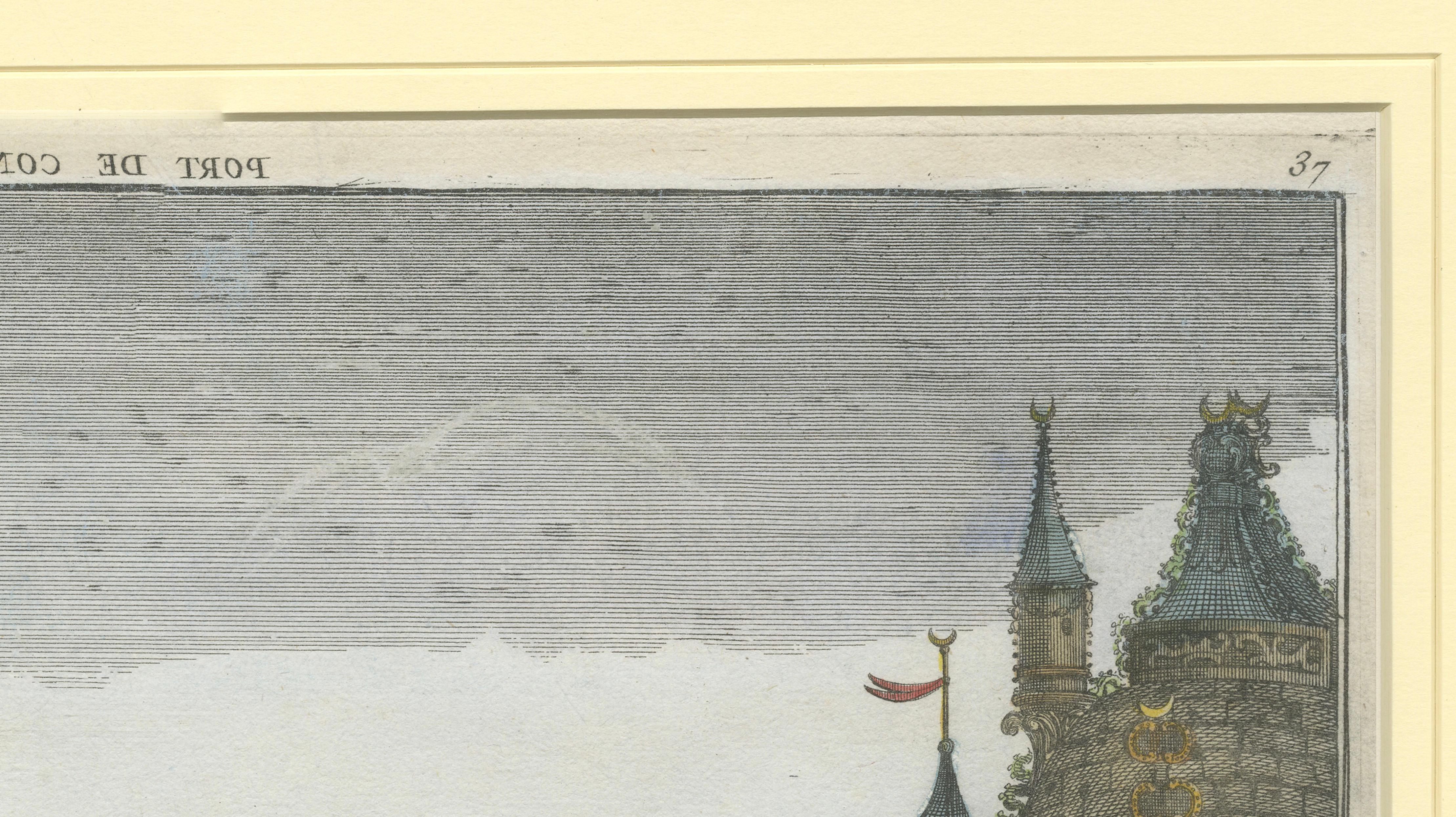 Constantinople Harbor Vue d’Optique by Jacques Chéreau, c.1760