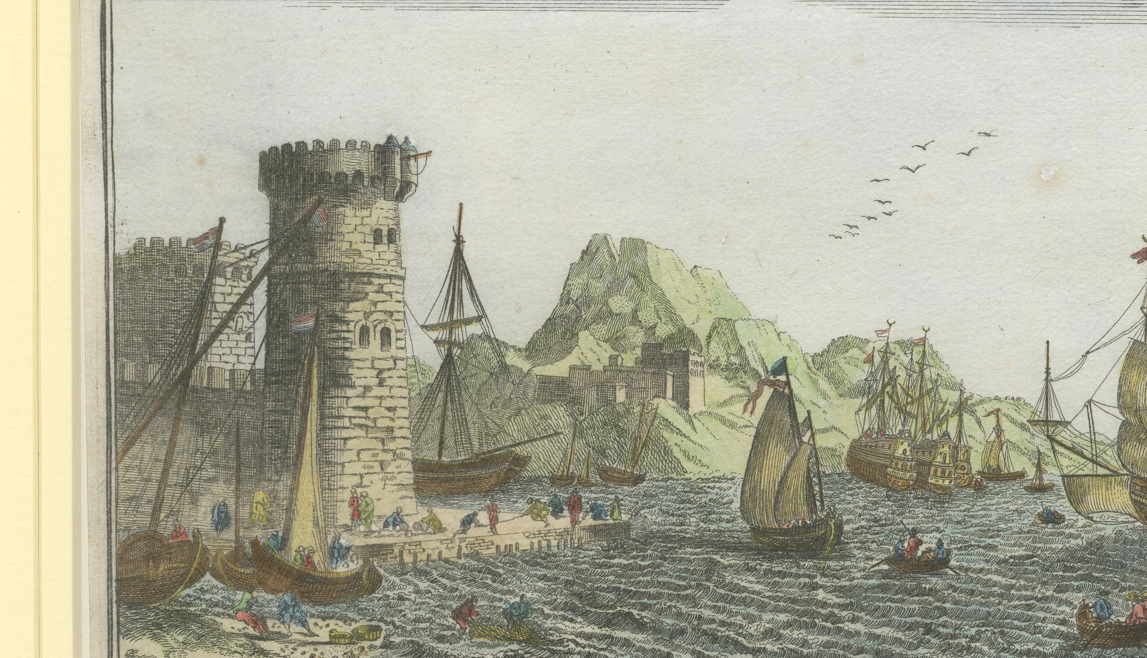 Constantinople Harbor Vue d’Optique by Jacques Chéreau, c.1760