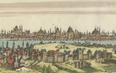 Konstantinopel - Panoramahandkolorierter Stich, Augsburg, um 1720