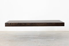 Constantinople Fackel Eiche Rechteck Acryl schwimmenden Couchtisch