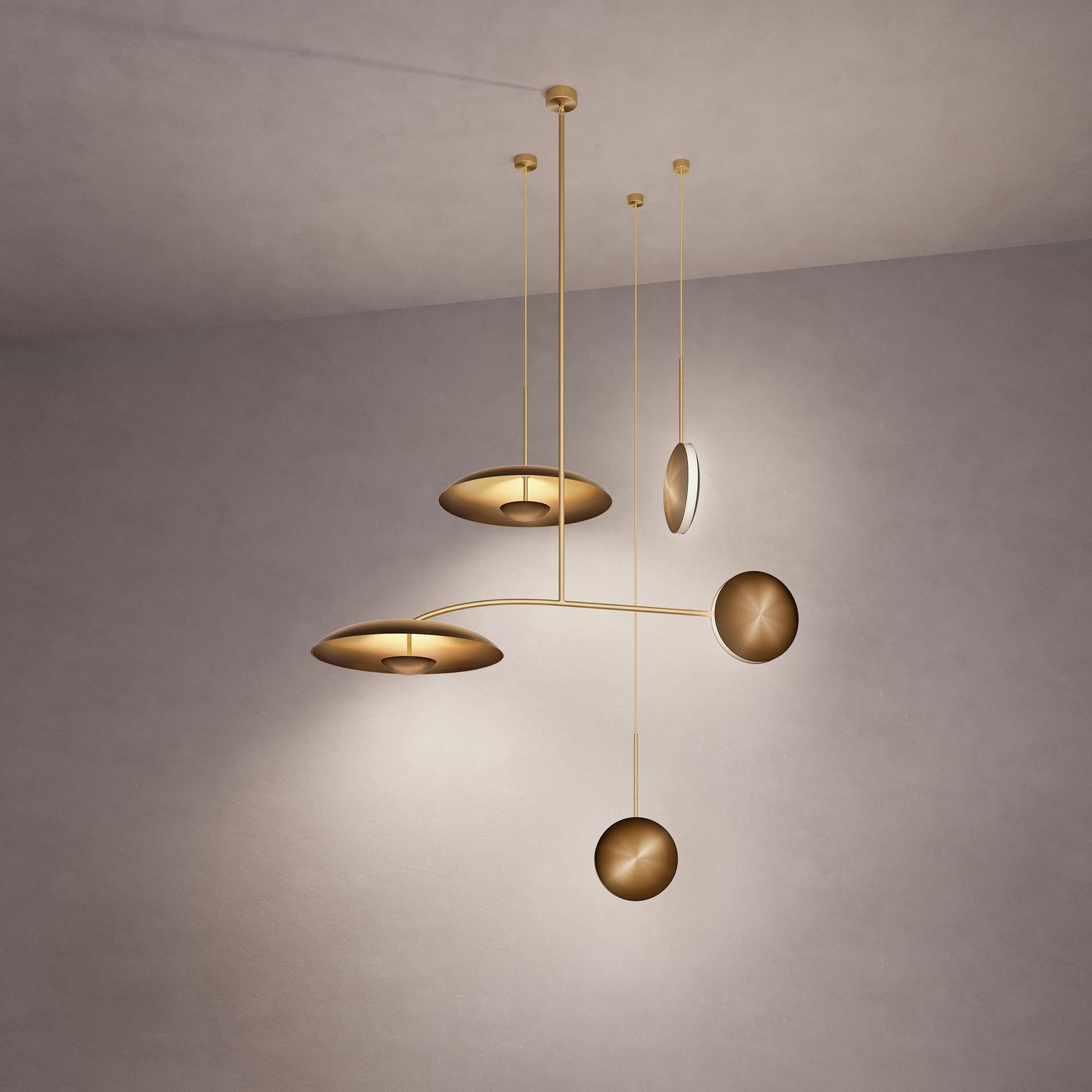 Organique Plafonnier ''Constellation 01 Ore'' en laiton gradient bronze en vente
