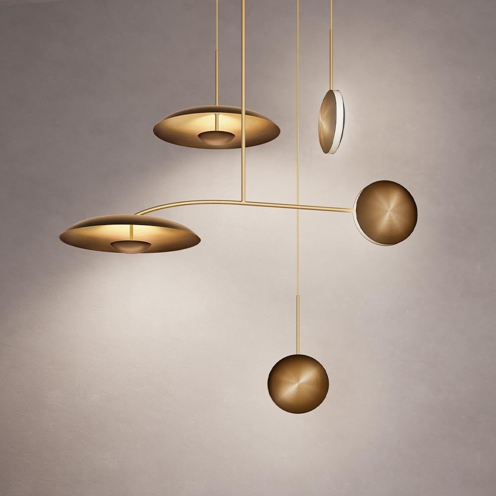 Organic Modern 'Constellation 01 Ore' Bronze Gradient Brass Ceiling Pendants For Sale