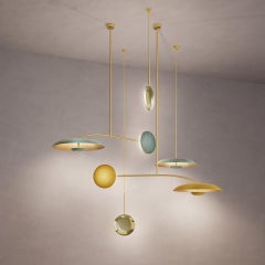 'Constellation 02 Mixed' Patinated Brass Ceiling Pendants