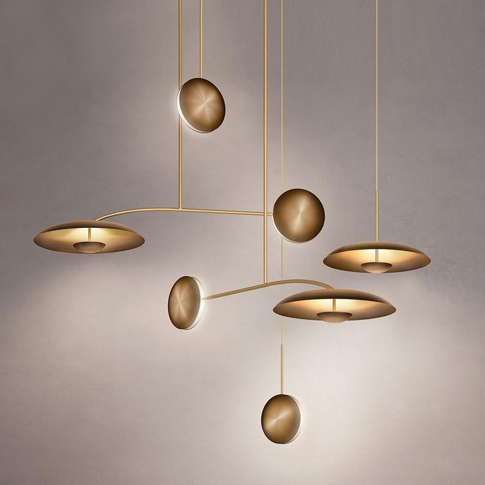 Organic Modern 'Constellation 02 Ore' Bronze Gradient Brass Ceiling Pendants For Sale