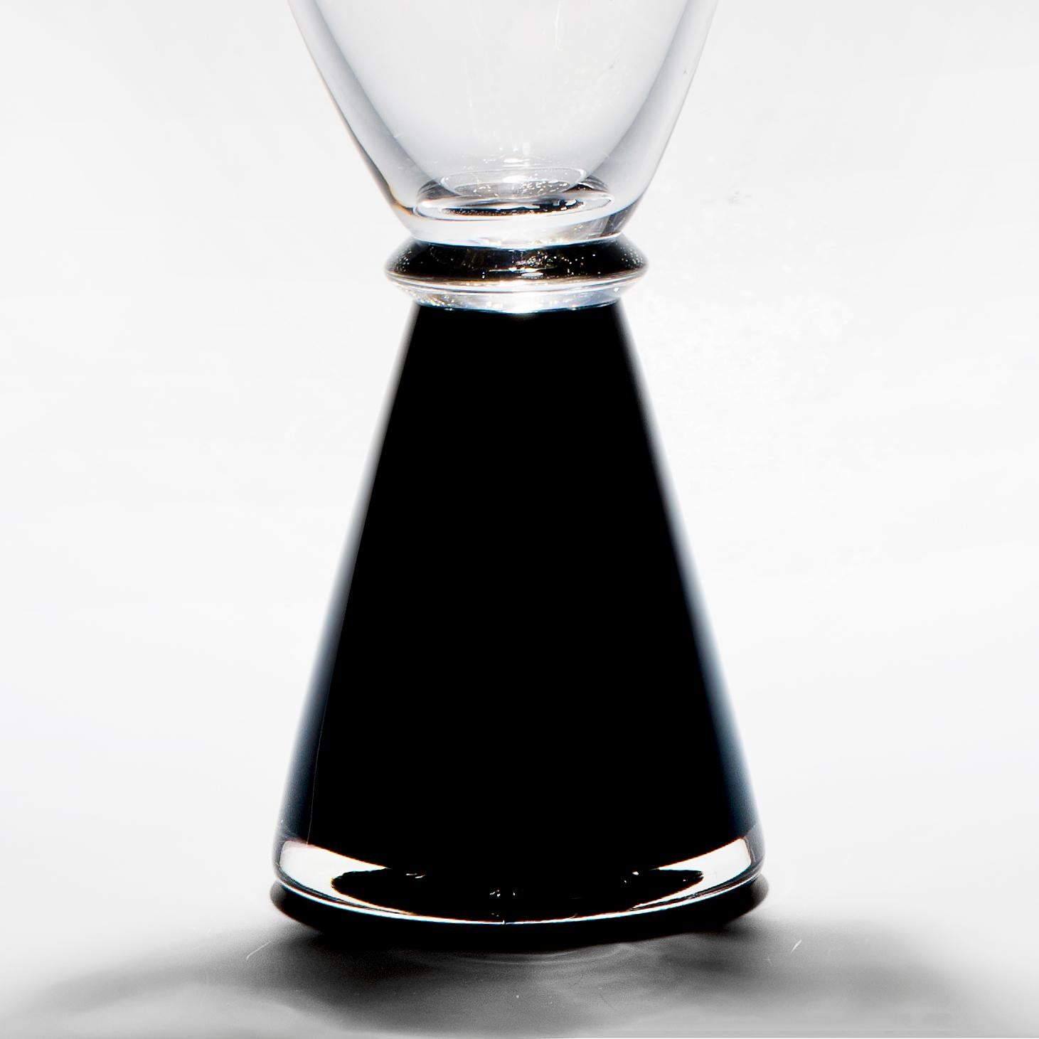 Constelación, escultura de vidrio transparente y negro con pan de oro de Louis Thompson en venta 1