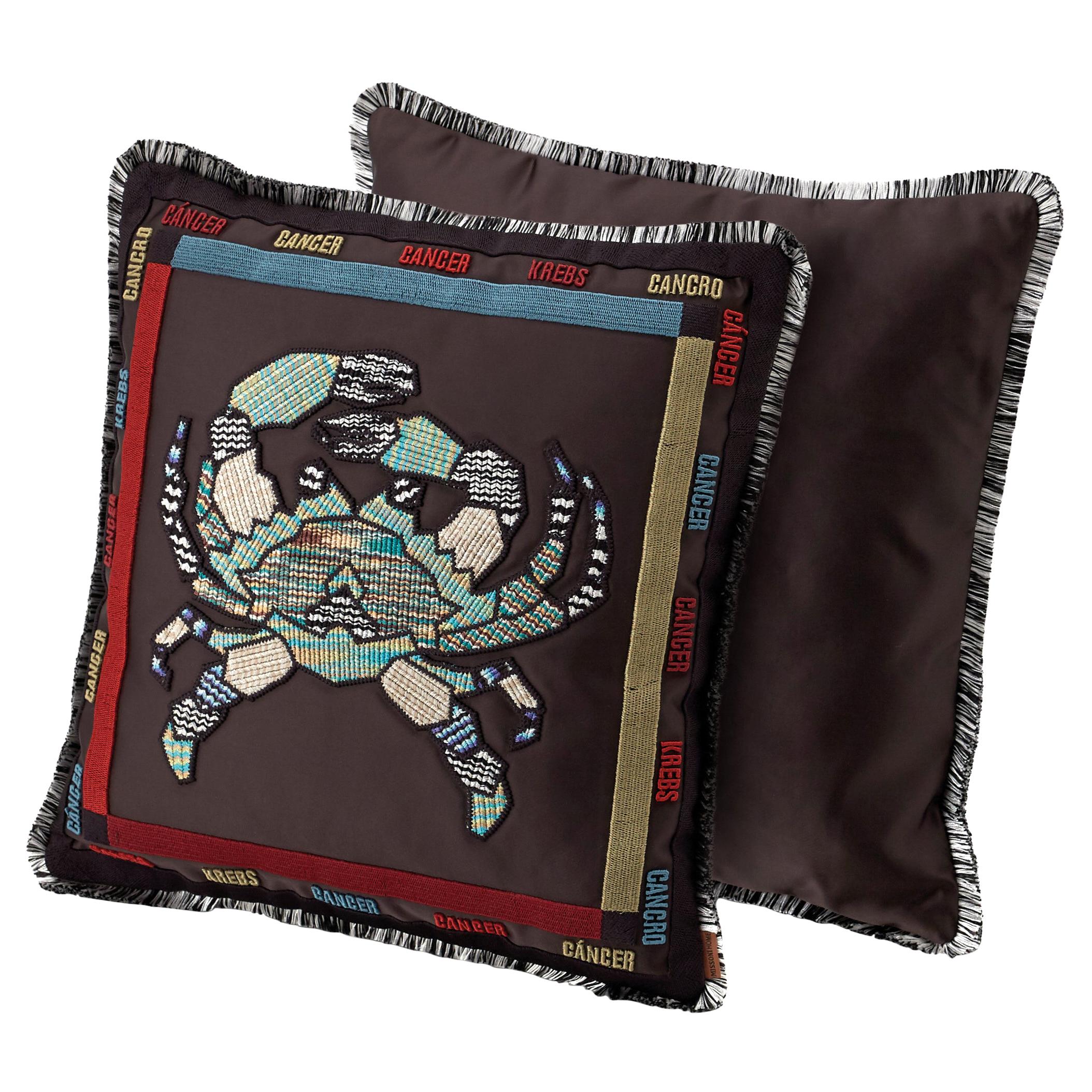 Constellation Embroidered Cushion For Sale