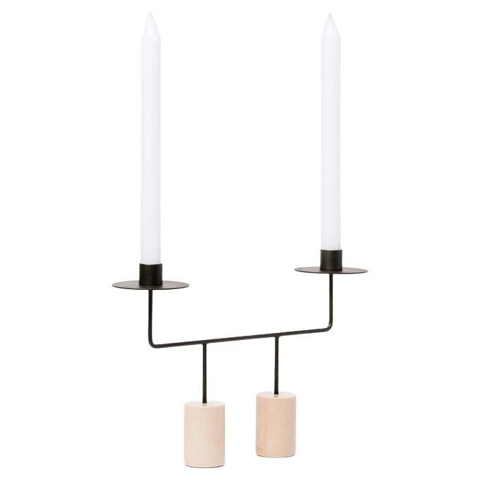 21st Century Modern Double Candle Holder