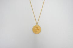 'Constellation - Libra' 18K Gold Medallion